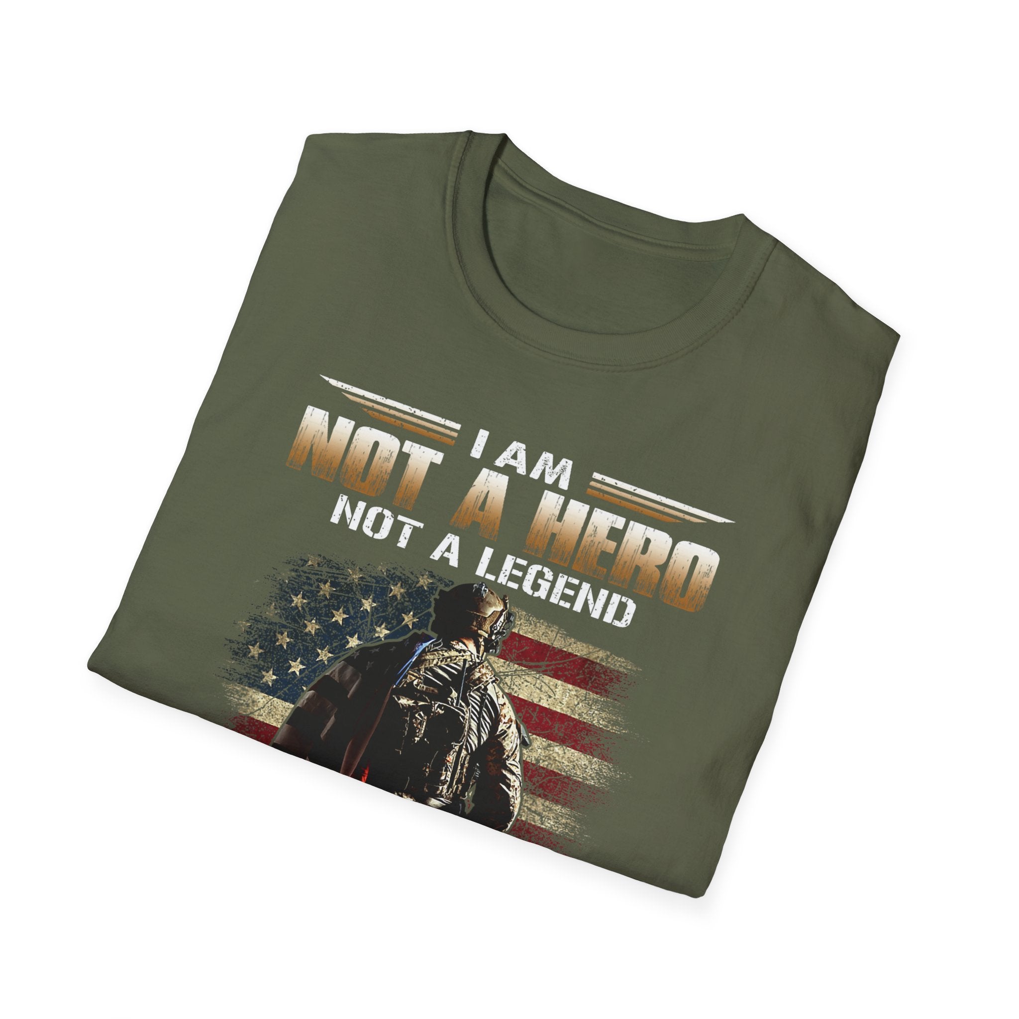 I Am Not a Hero I Am a U.S. Veteran T-Shirt | American Flag Soldier Tee