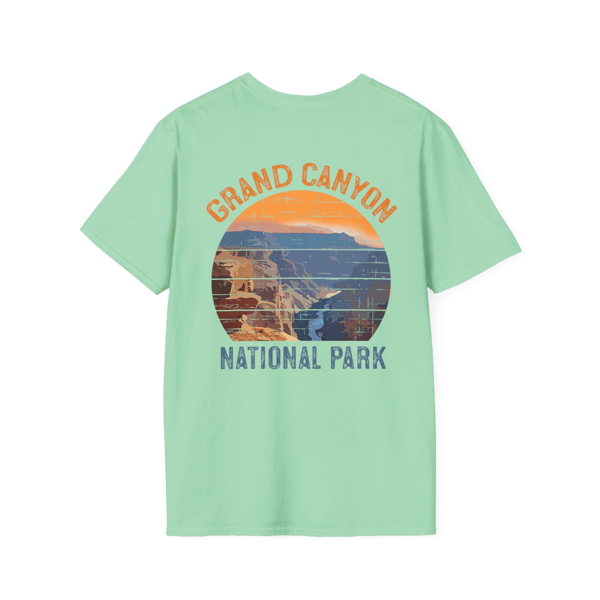 Grand Canyon Retro Sunset T-Shirt | Printed Front and Back National Park Landscape