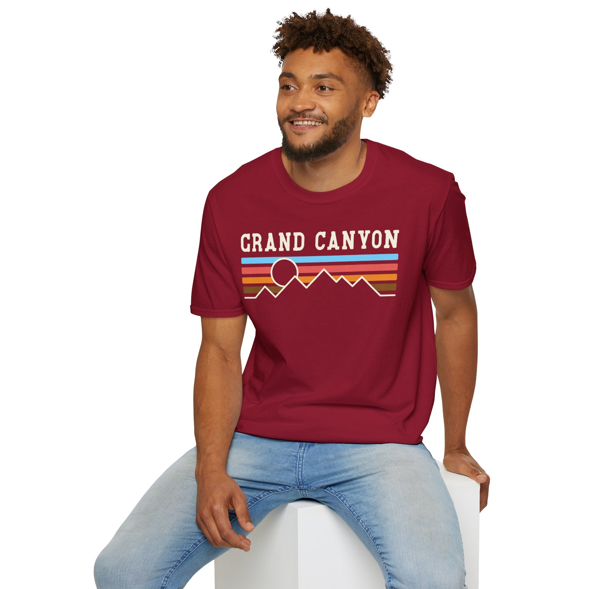 Grand Canyon Retro Sunset T-Shirt | Printed Front and Back National Park Landscape