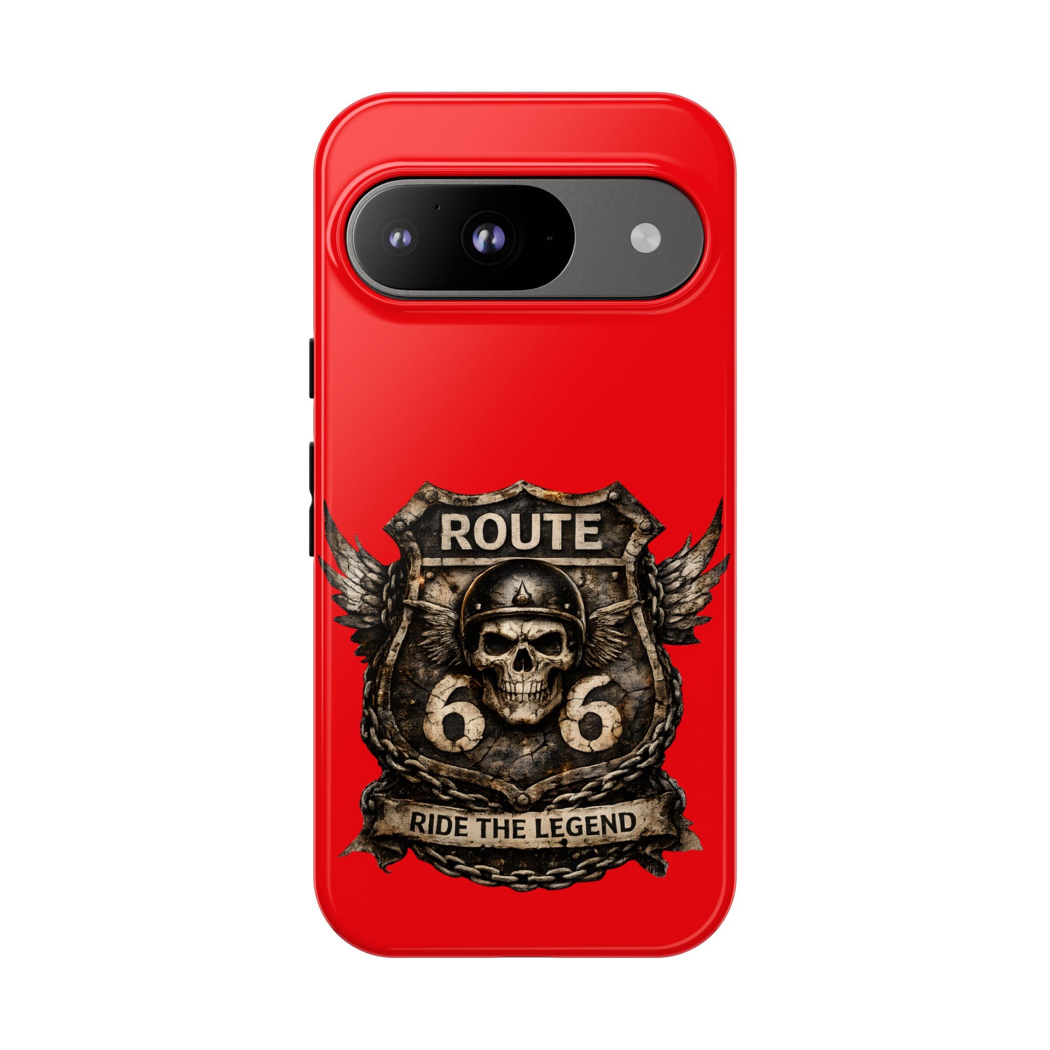 Route 66 Skull Helmet phone case | Motorcycle emblem, Ride the Legend
