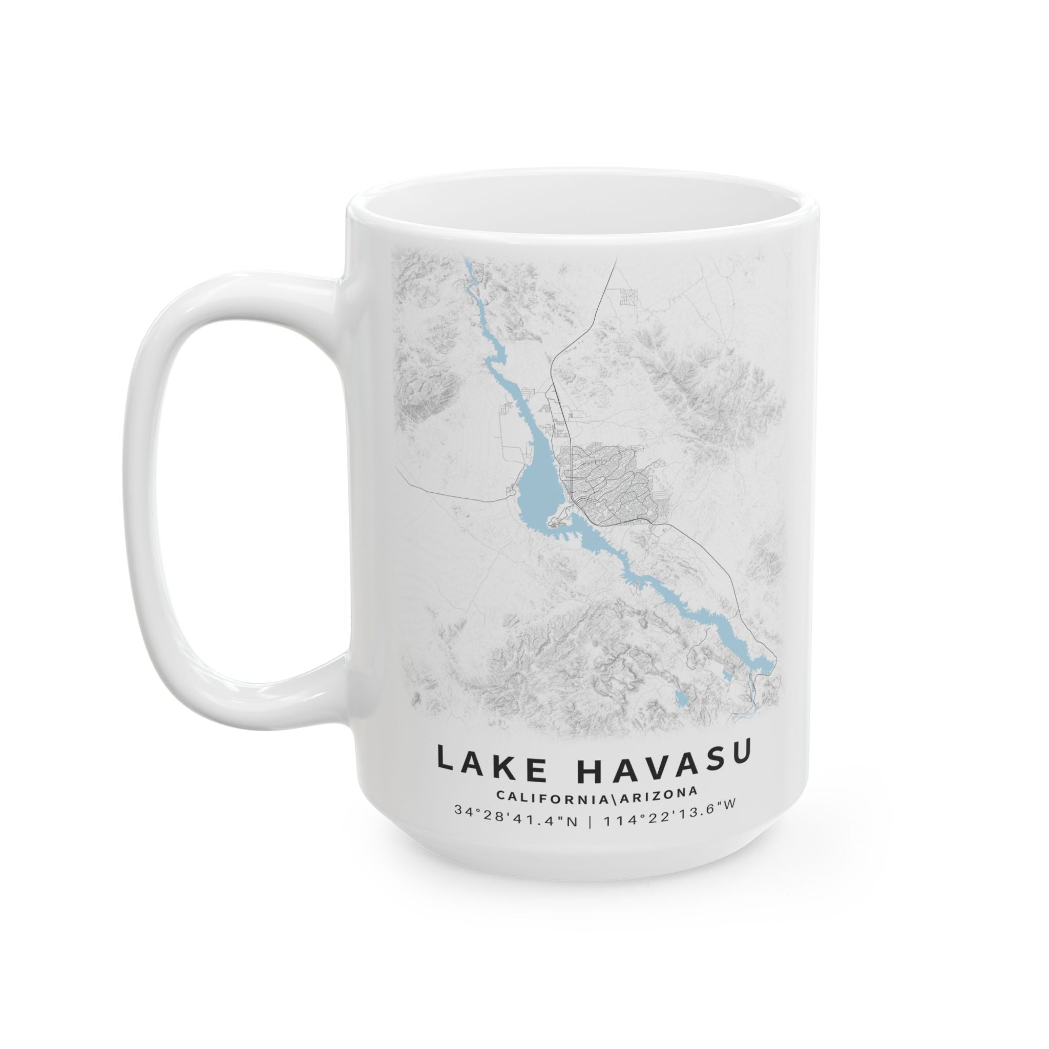 Lake Superior Map Mug | Ceramic 11oz or 15oz, Lake Map Coffee Cup