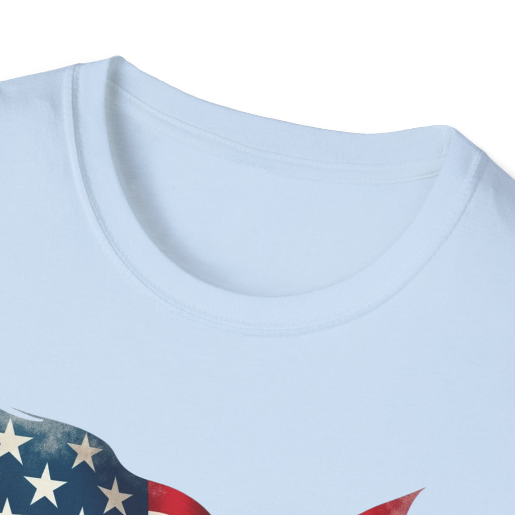 Route 66 Shield with American Flag T-Shirt | Vintage Road Trip Tee