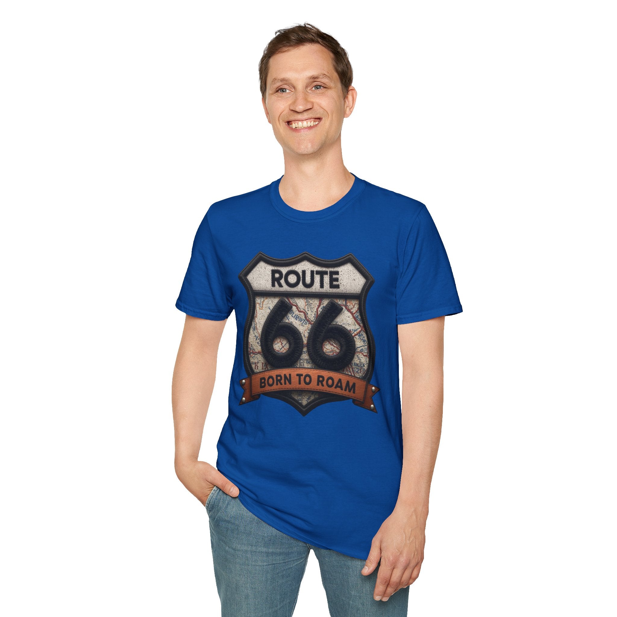 Route 66 Born to Roam T-Shirt | Vintage Highway Shield Tee