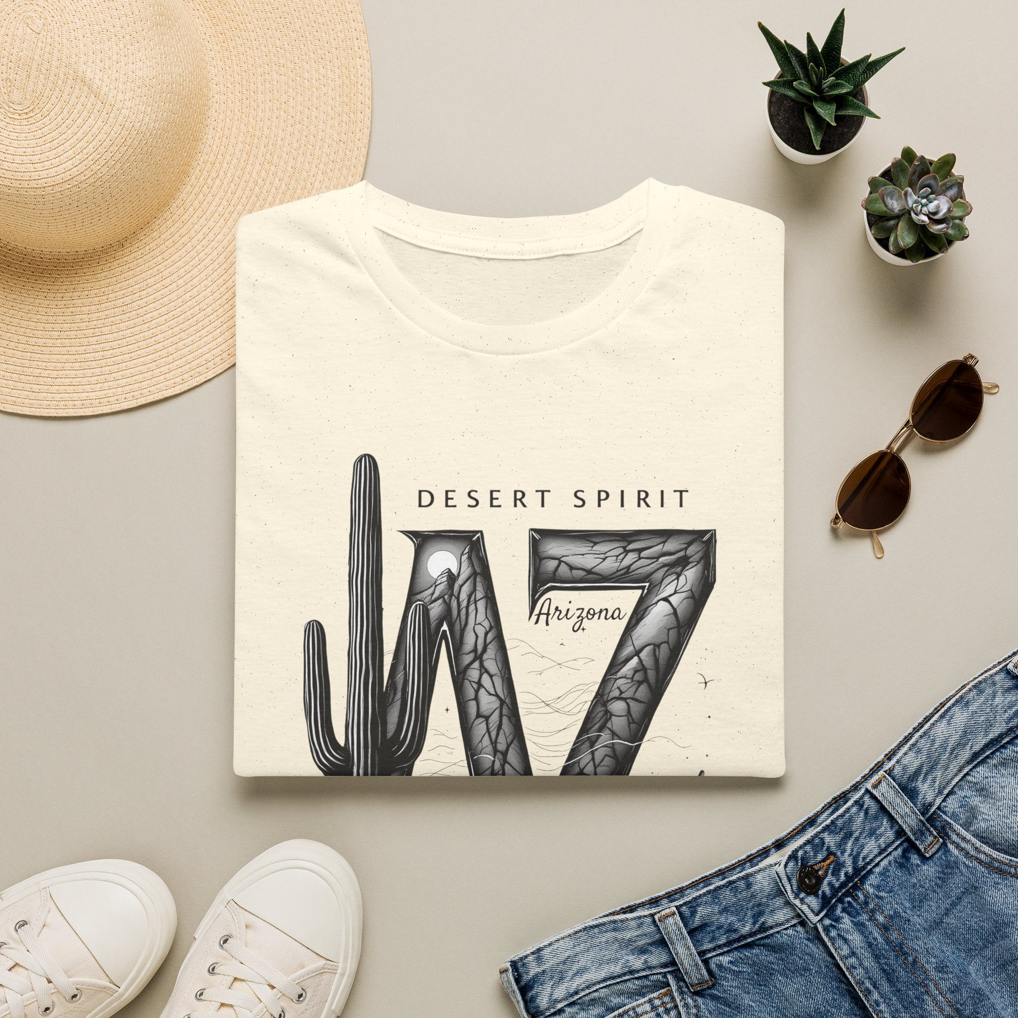 Arizona Desert Spirit T-Shirt | AZ Cactus Southwest Illustration