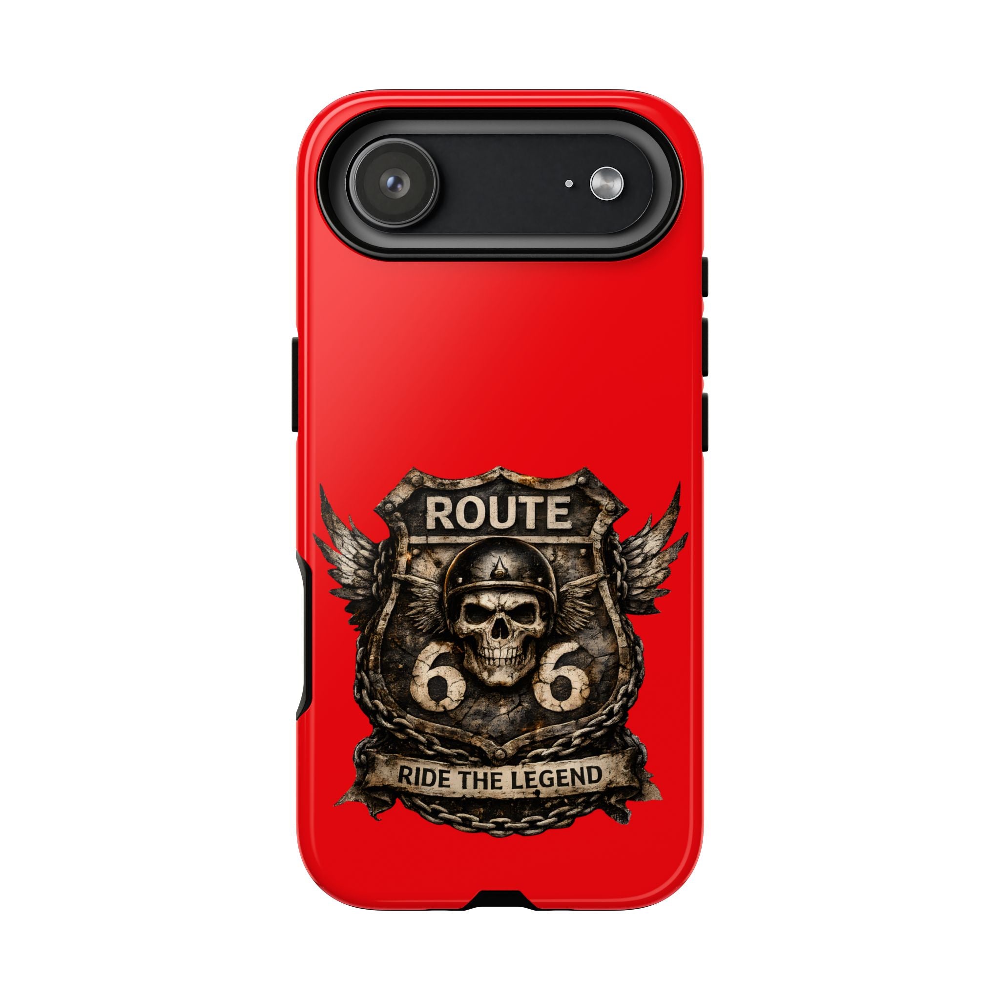Route 66 Skull Helmet phone case | Motorcycle emblem, Ride the Legend