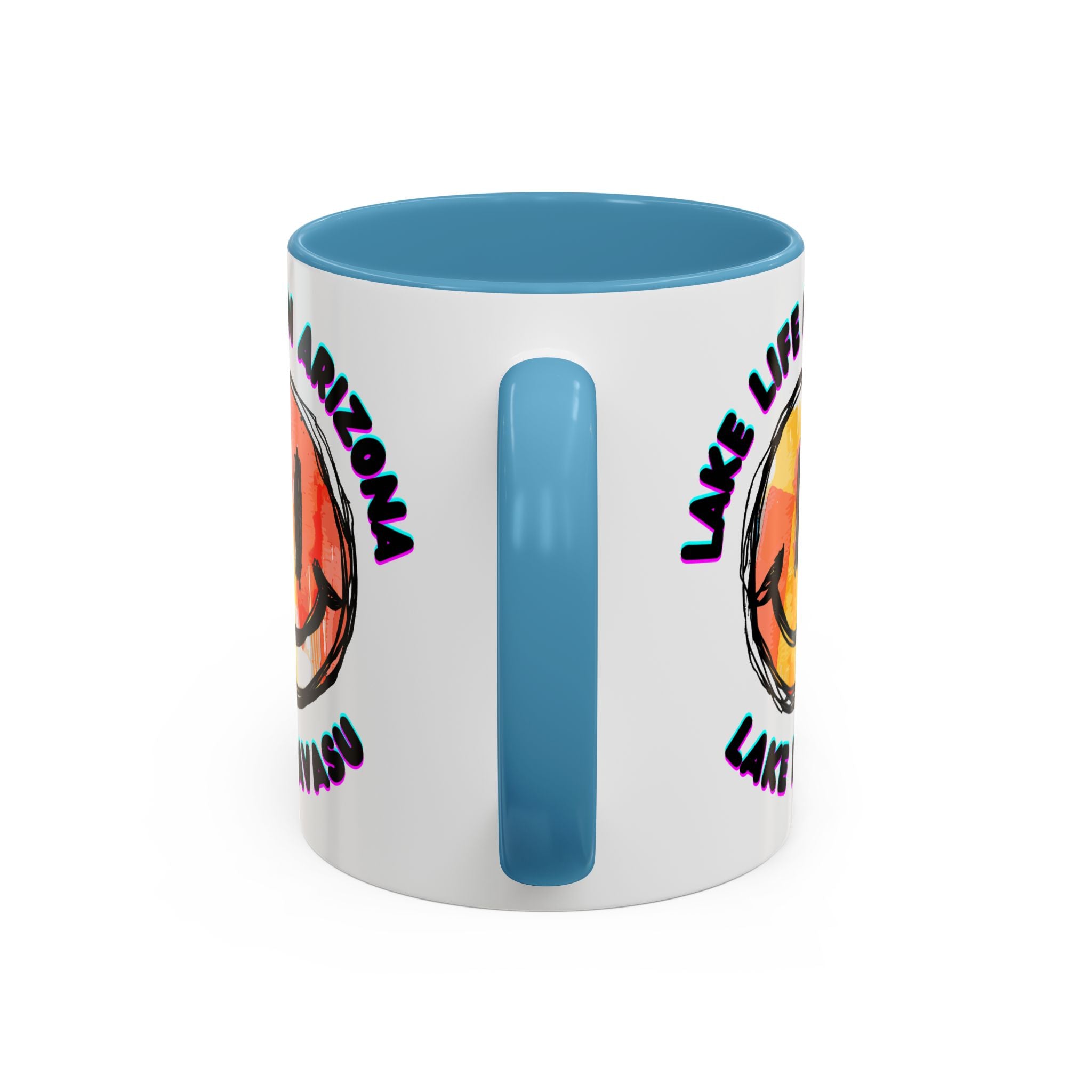 Lake Life in Arizona Smiley Mug | Lake Havasu Accent Coffee Mug