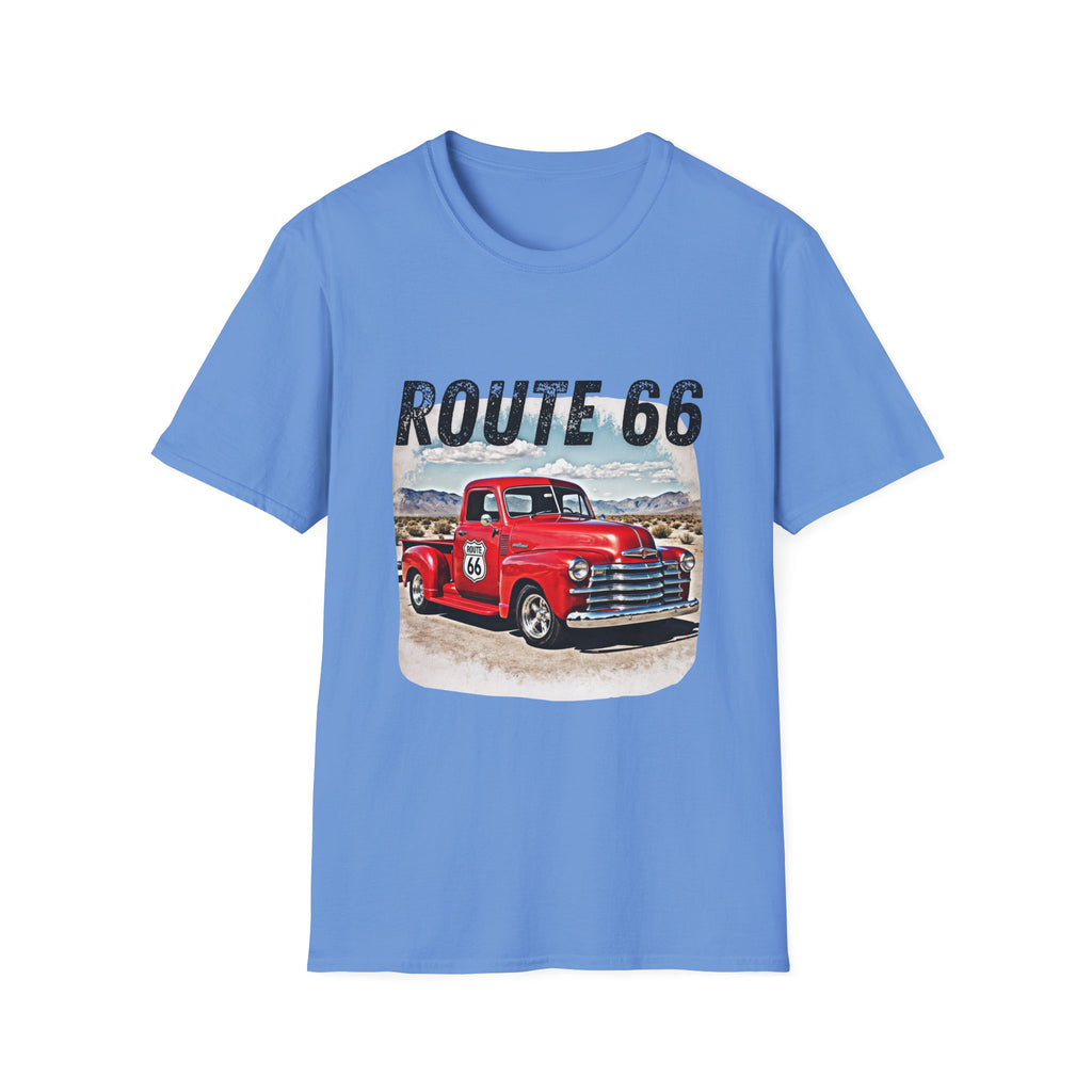 Route 66 Red Vintage Truck T-Shirt | Retro Highway Graphic