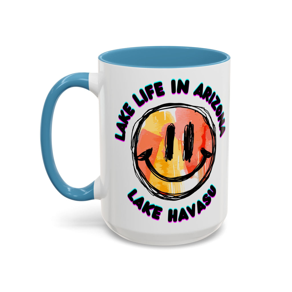 Lake Life in Arizona Smiley Mug | Lake Havasu Accent Coffee Mug