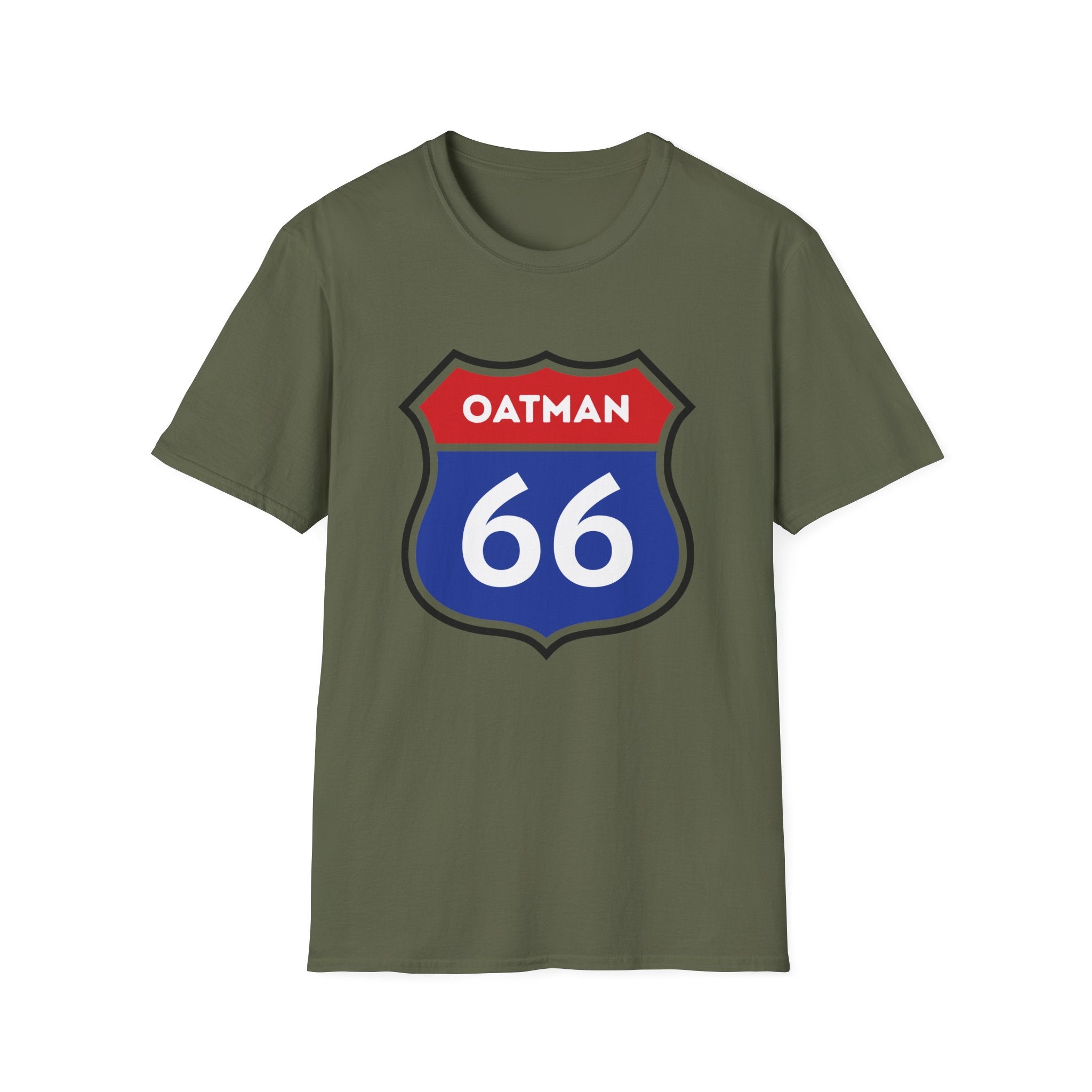 Oatman 66 Shield T-Shirt | Route 66 Roadtrip Sign Tee