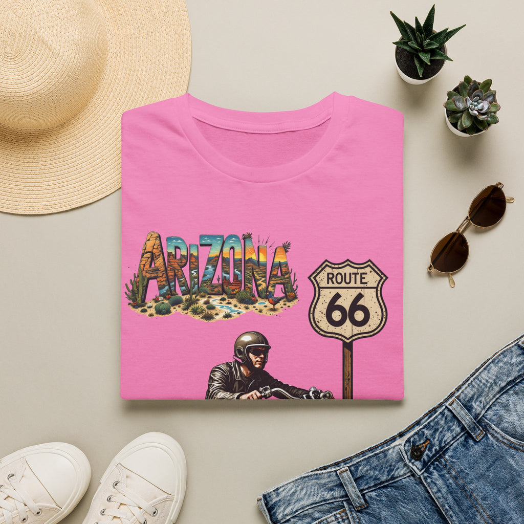 Arizona Route 66 Motorcycle T-Shirt | Biker Road Trip Tee