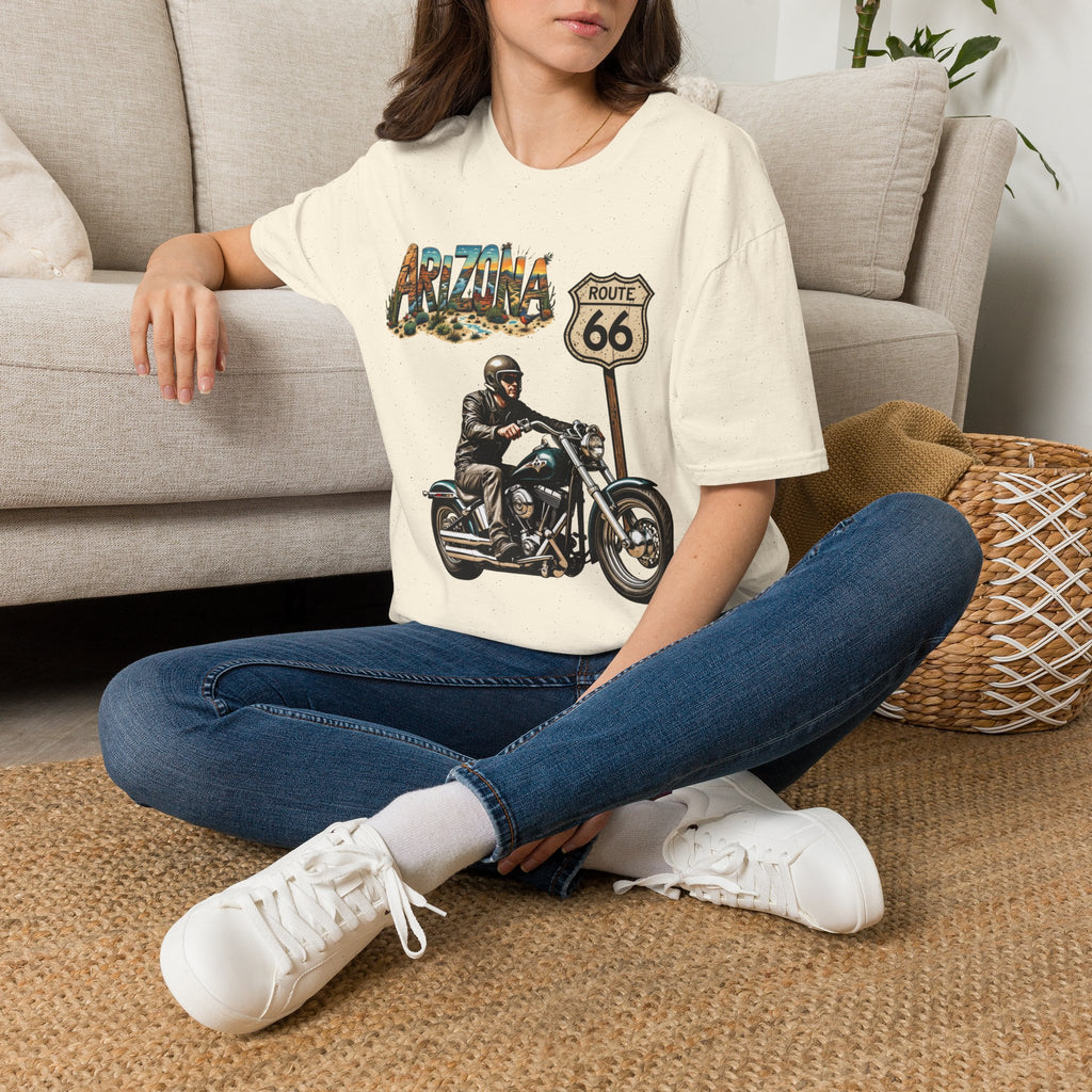 Arizona Route 66 Motorcycle T-Shirt | Biker Road Trip Tee