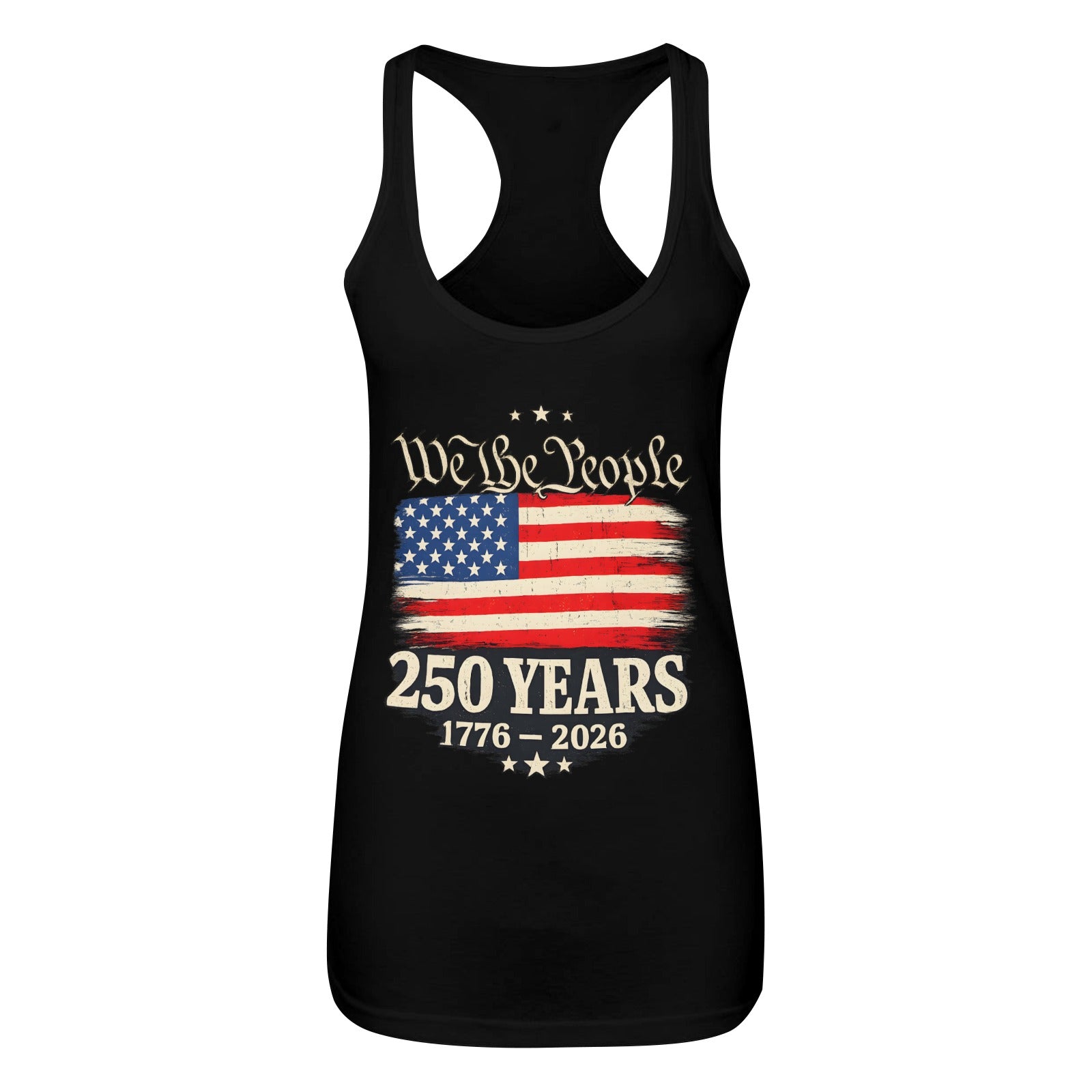 4th of July We The People 250 Years Celebration Women's Tank Top (Front Printing) Made in USA Free Shipping