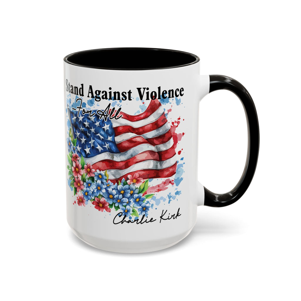Charlie Kirk Patriotic Coffee Mugs for Inspiration, Stand Against Violence, Colorful Mugs, Gift for Activists, Tea Lovers, 4th of July