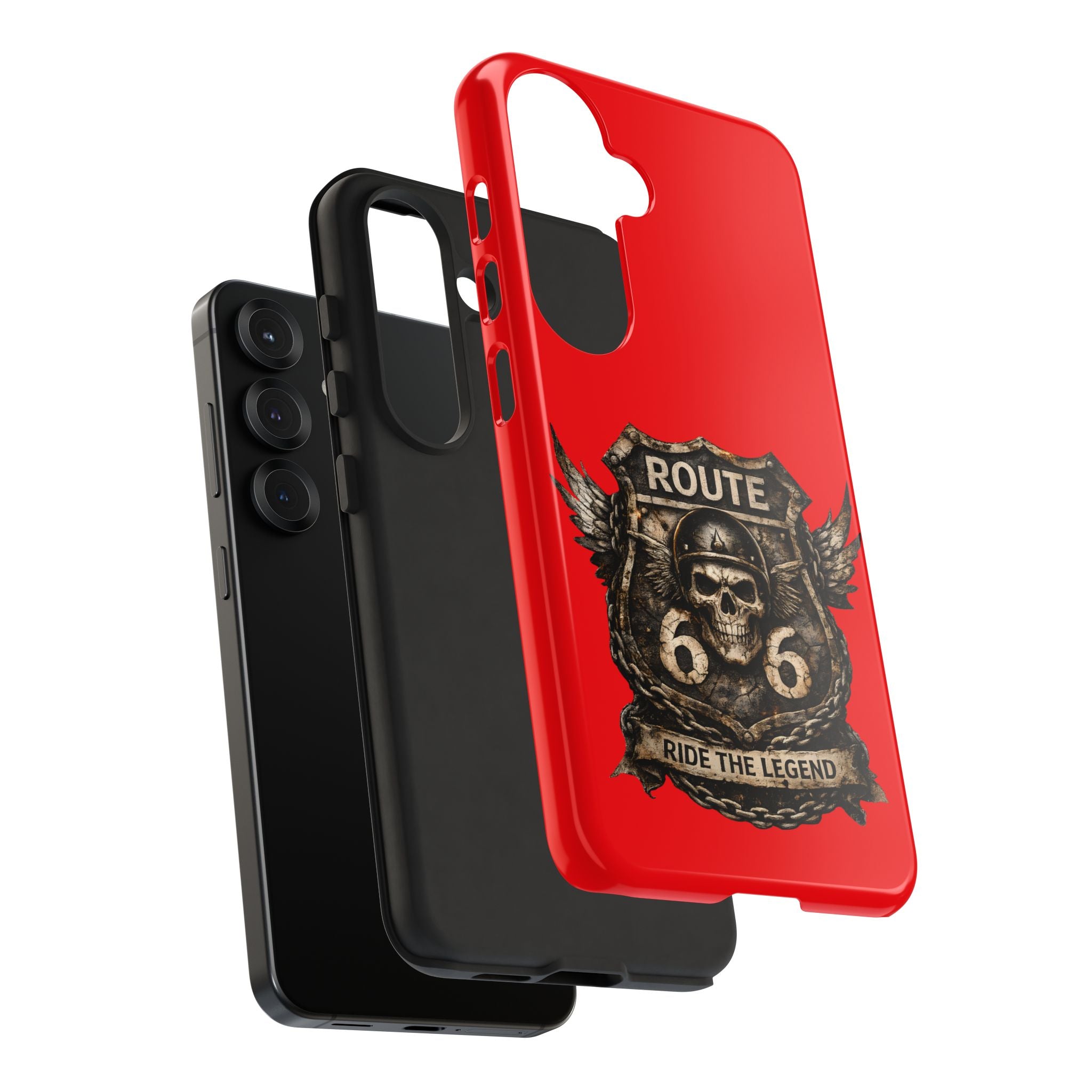 Route 66 Skull Helmet phone case | Motorcycle emblem, Ride the Legend
