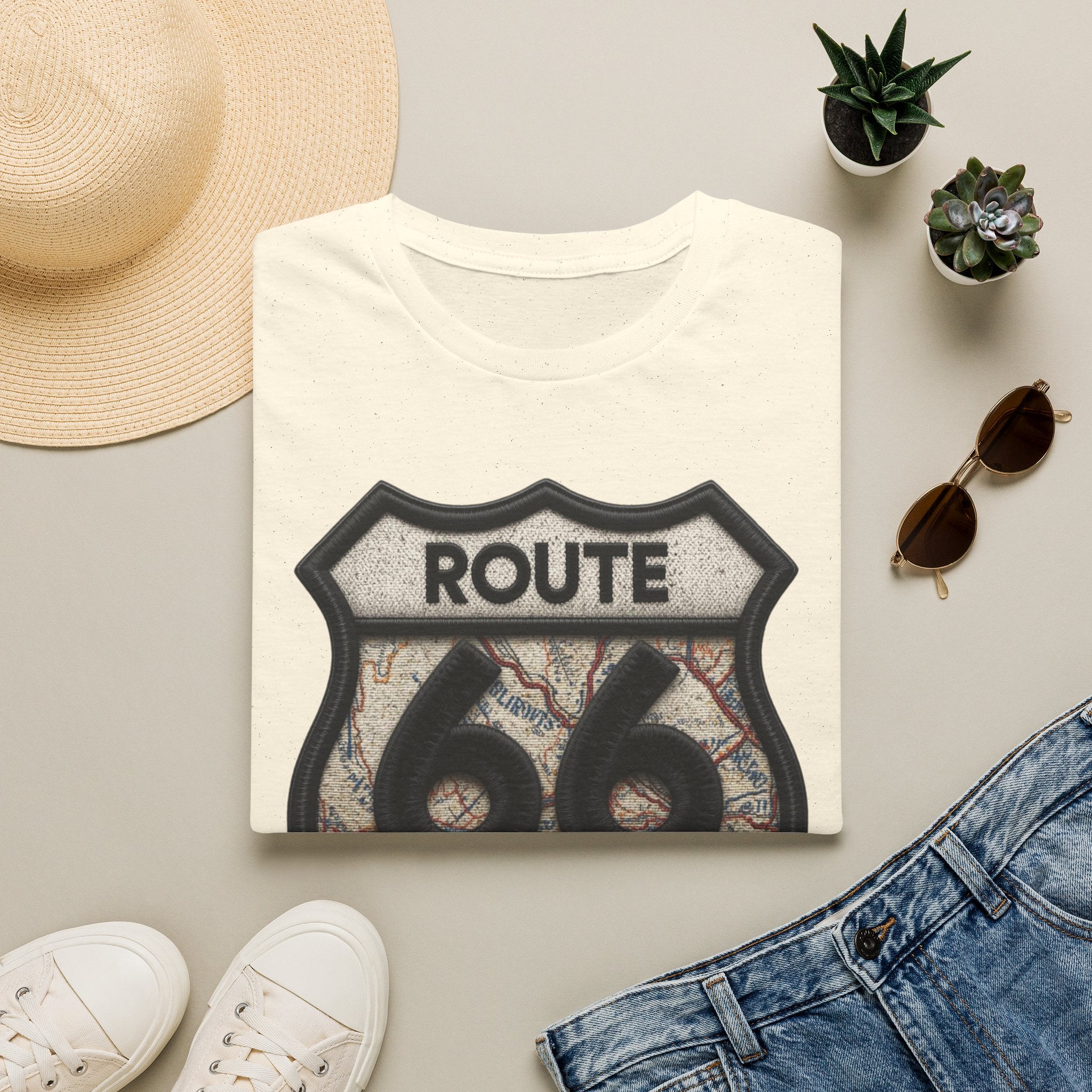 Route 66 Born to Roam T-Shirt | Vintage Highway Shield Tee