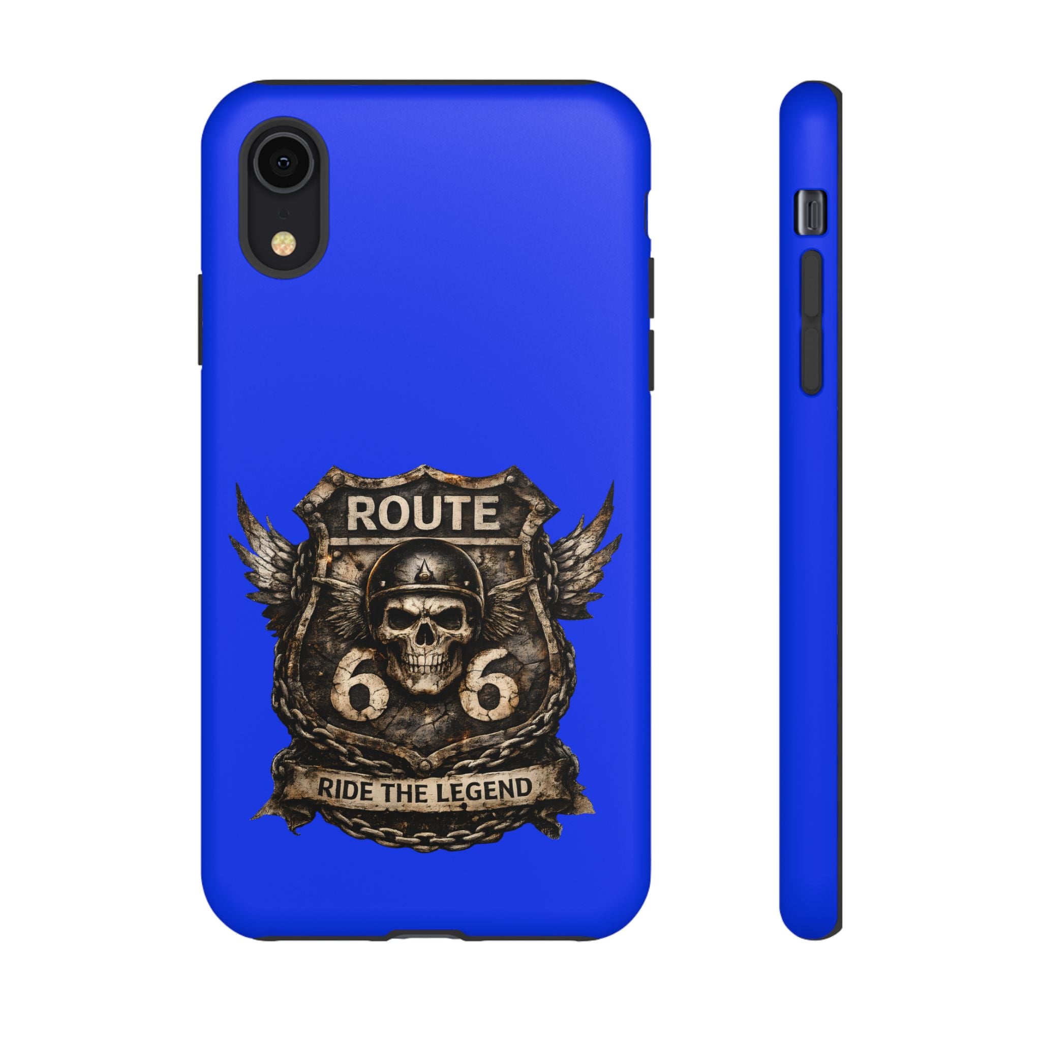 Route 66 Skull Helmet phone case | Motorcycle emblem, Ride the Legend