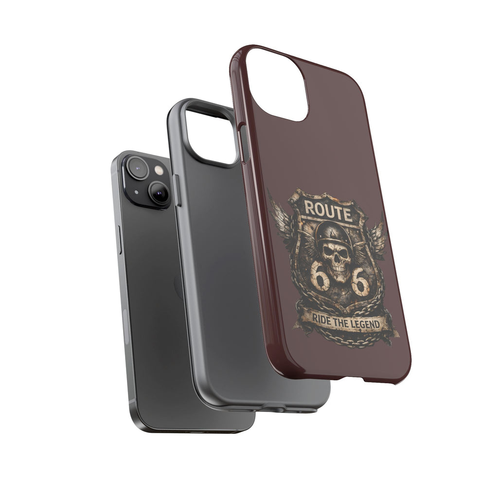 Route 66 Skull Helmet phone case | Motorcycle emblem, Ride the Legend