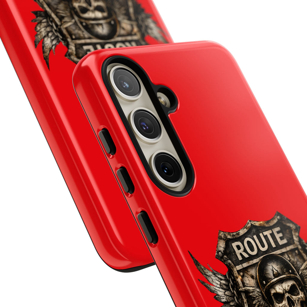 Route 66 Skull Helmet phone case | Motorcycle emblem, Ride the Legend