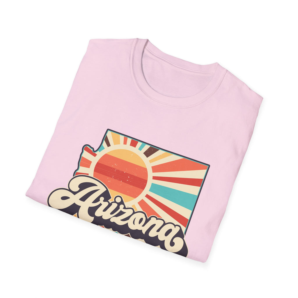 Arizona Retro Sunset T-Shirt | AZ State Map Vintage Rays