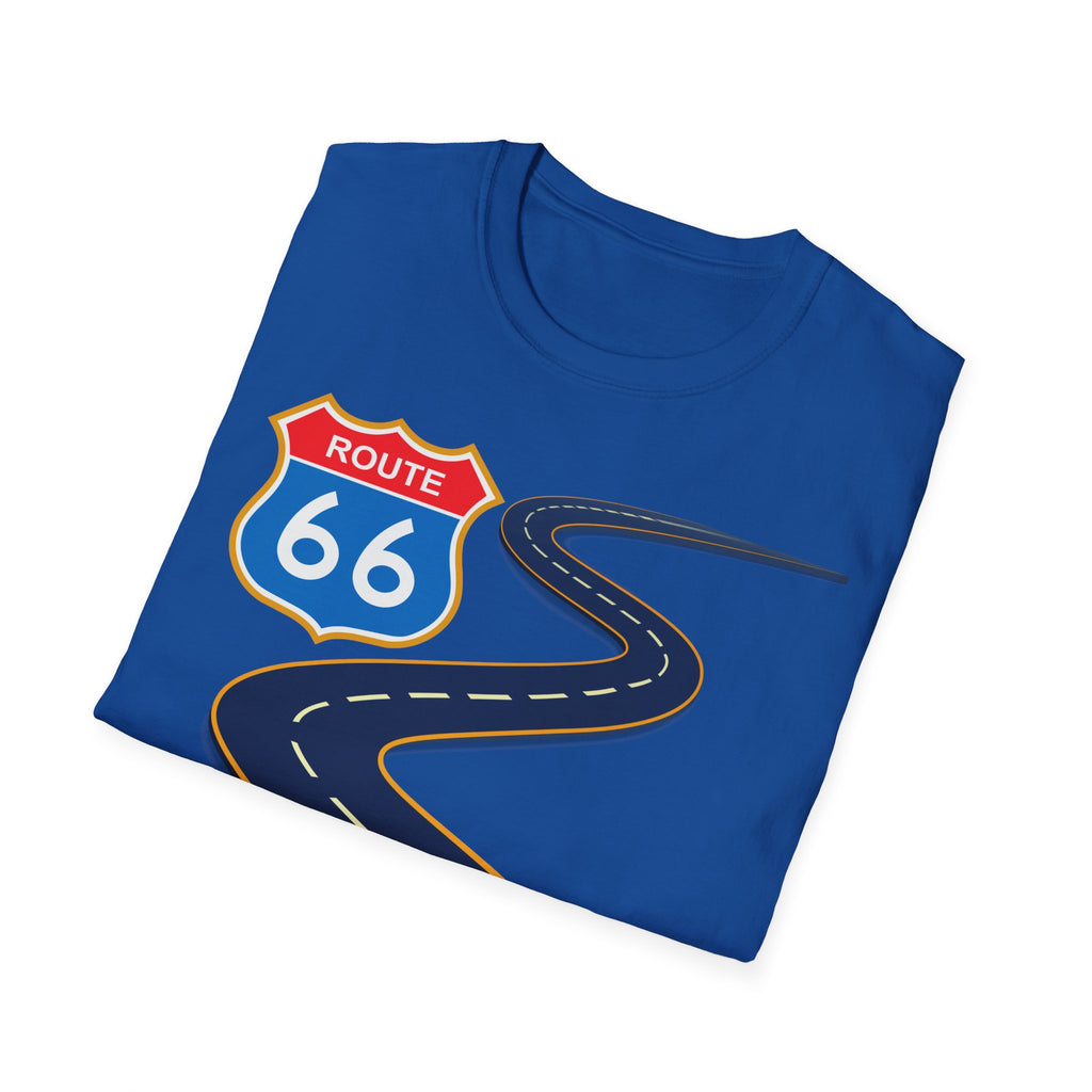 Route 66 Mens and Womans Softstyle T-Shirt, Retro Road Trip Tee, Vintage Highway Shirt, Travel Adventure Top, Unisex Graphic Tee