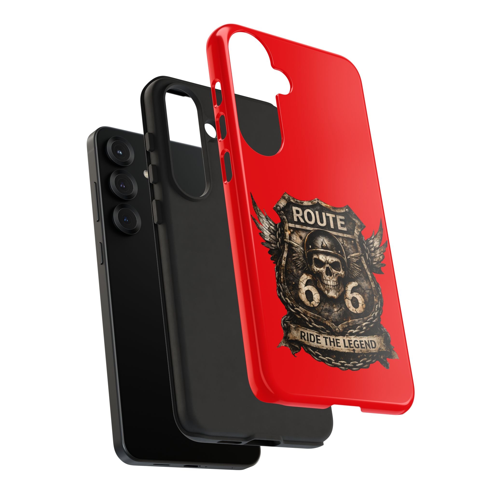 Route 66 Skull Helmet phone case | Motorcycle emblem, Ride the Legend