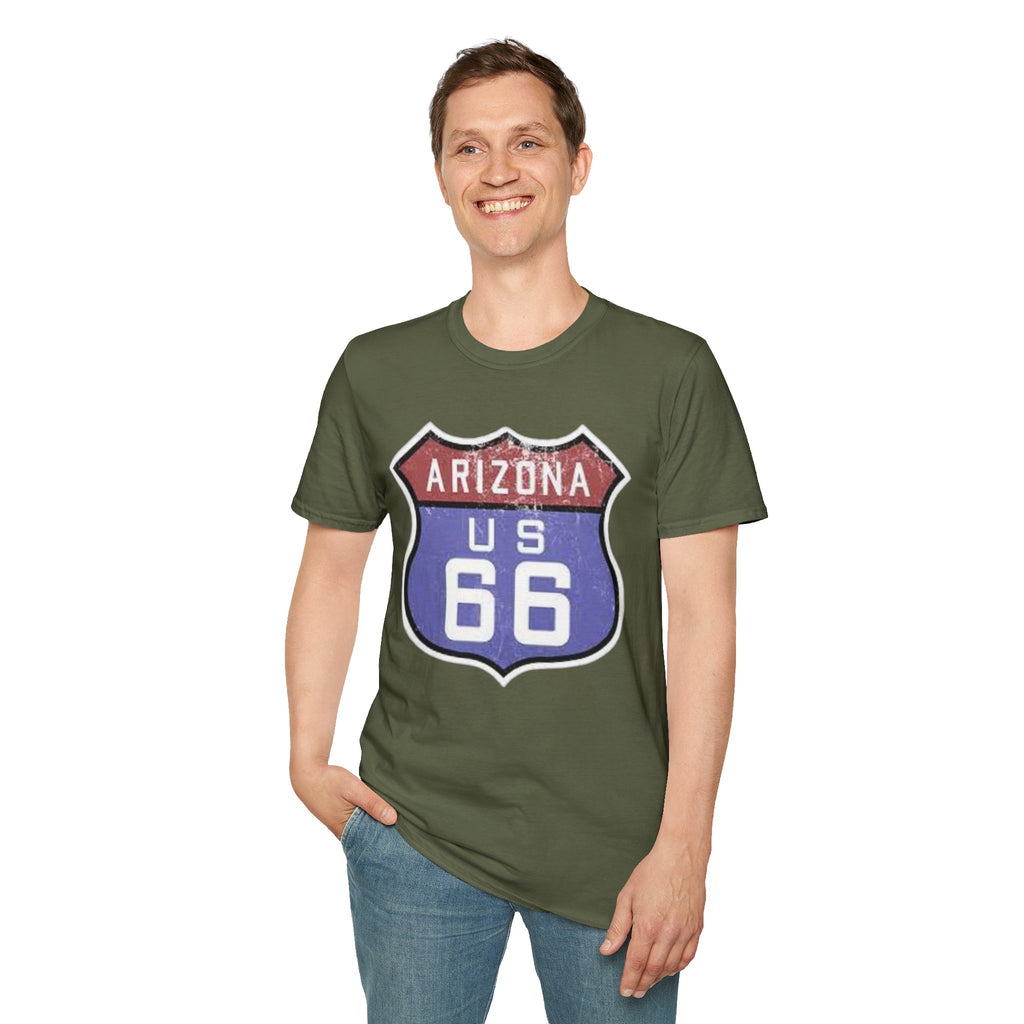 Arizona US 66 Shield T-Shirt | Route 66 Vintage Sign Tee