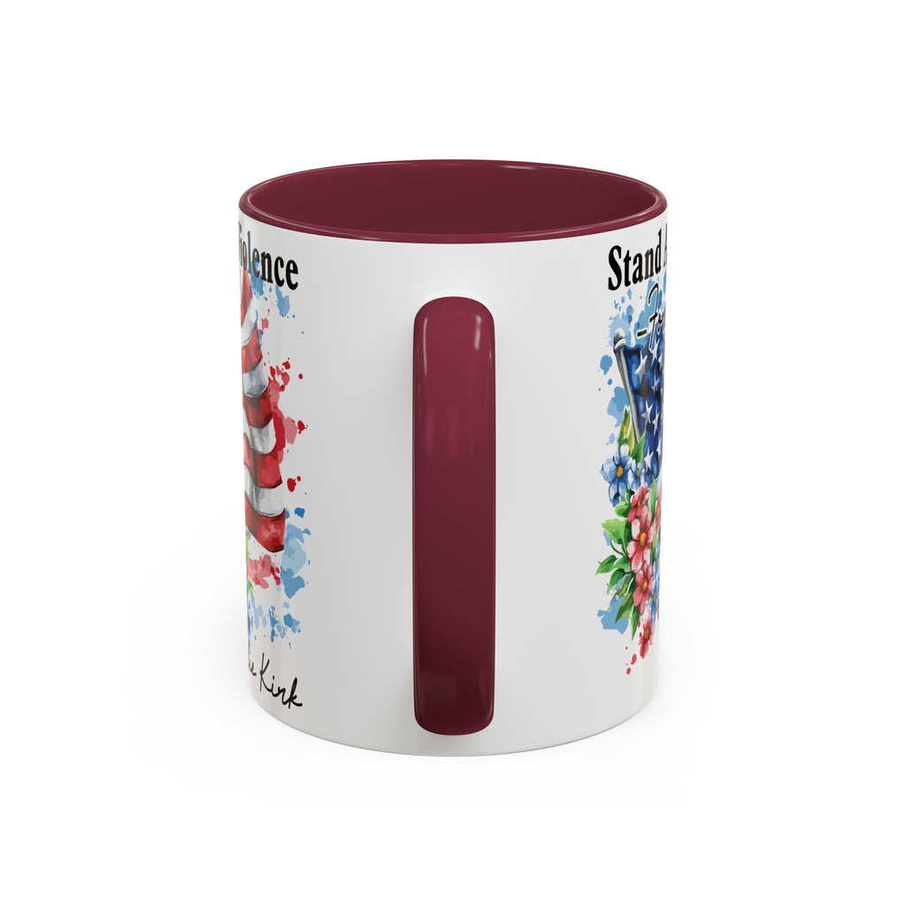 Charlie Kirk Patriotic Coffee Mugs for Inspiration, Stand Against Violence, Colorful Mugs, Gift for Activists, Tea Lovers, 4th of July