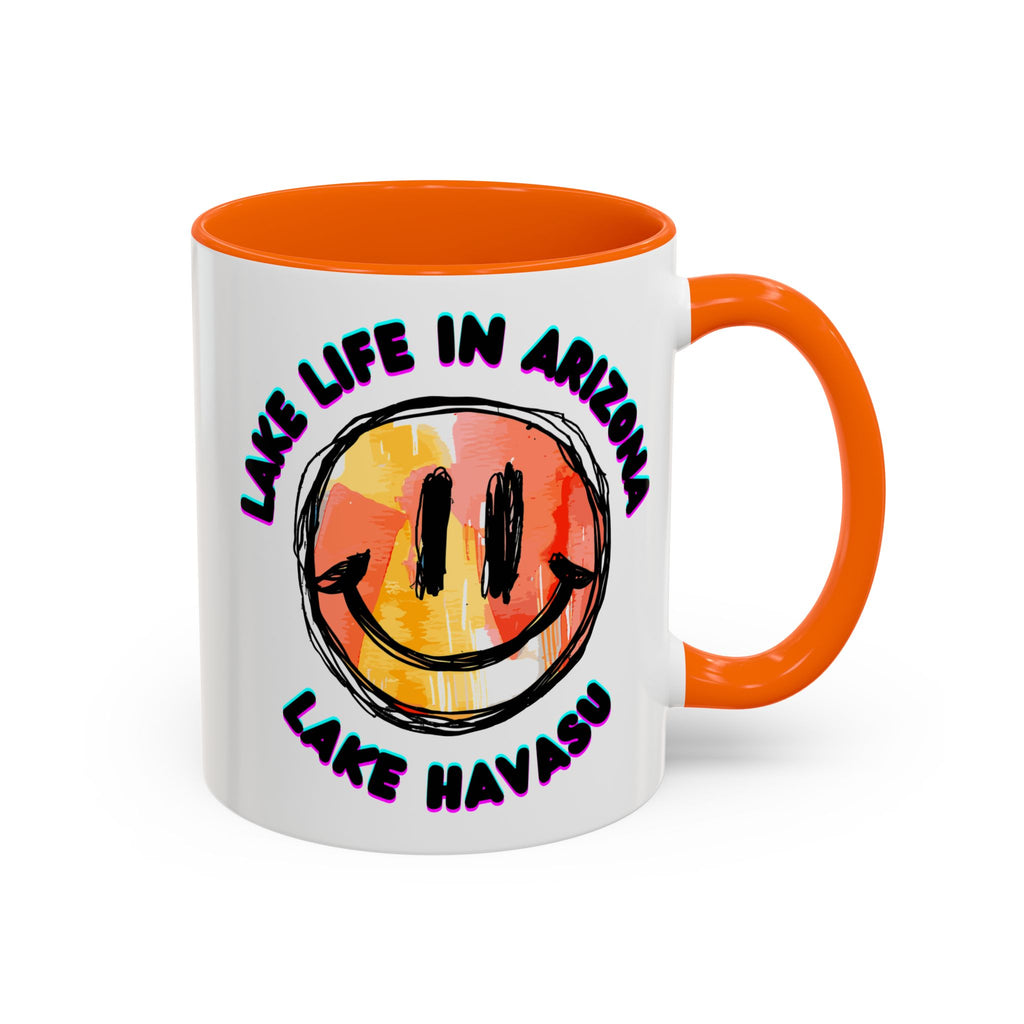 Lake Life in Arizona Smiley Mug | Lake Havasu Accent Coffee Mug