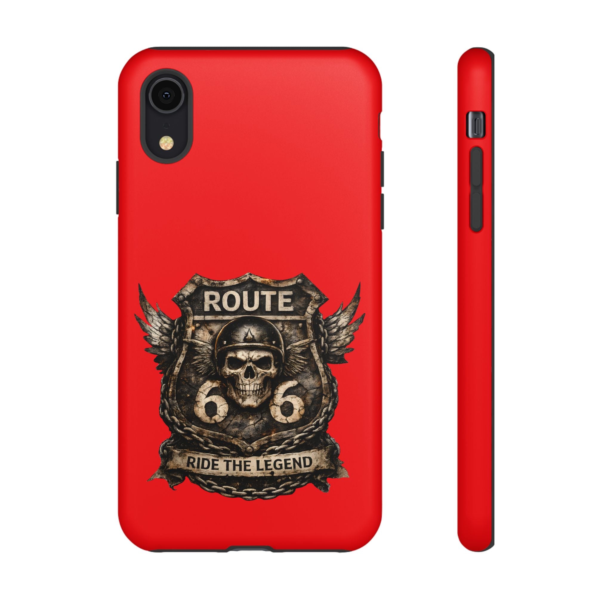 Route 66 Skull Helmet phone case | Motorcycle emblem, Ride the Legend