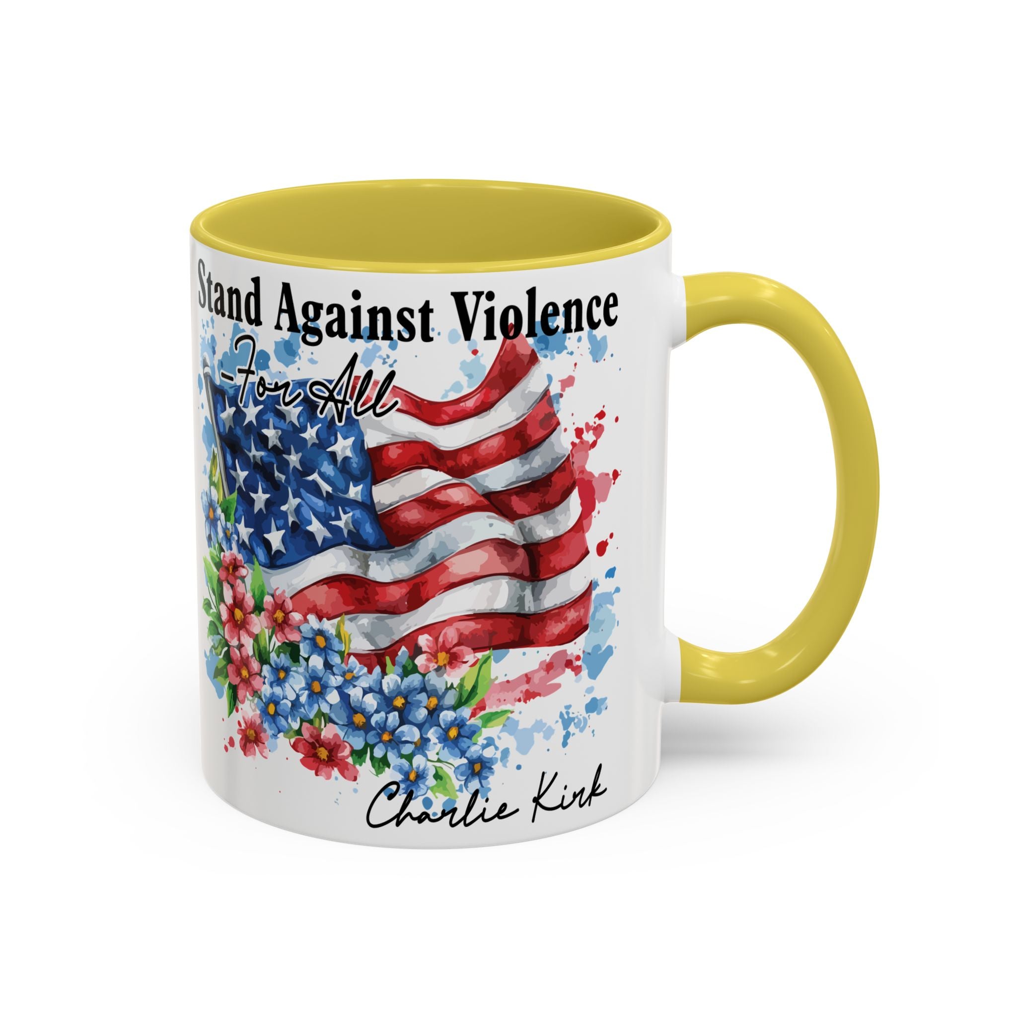 Charlie Kirk Patriotic Coffee Mugs for Inspiration, Stand Against Violence, Colorful Mugs, Gift for Activists, Tea Lovers, 4th of July