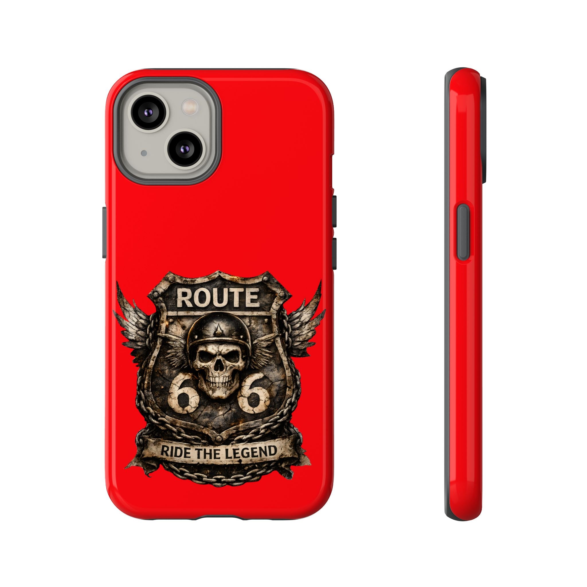 Route 66 Skull Helmet phone case | Motorcycle emblem, Ride the Legend