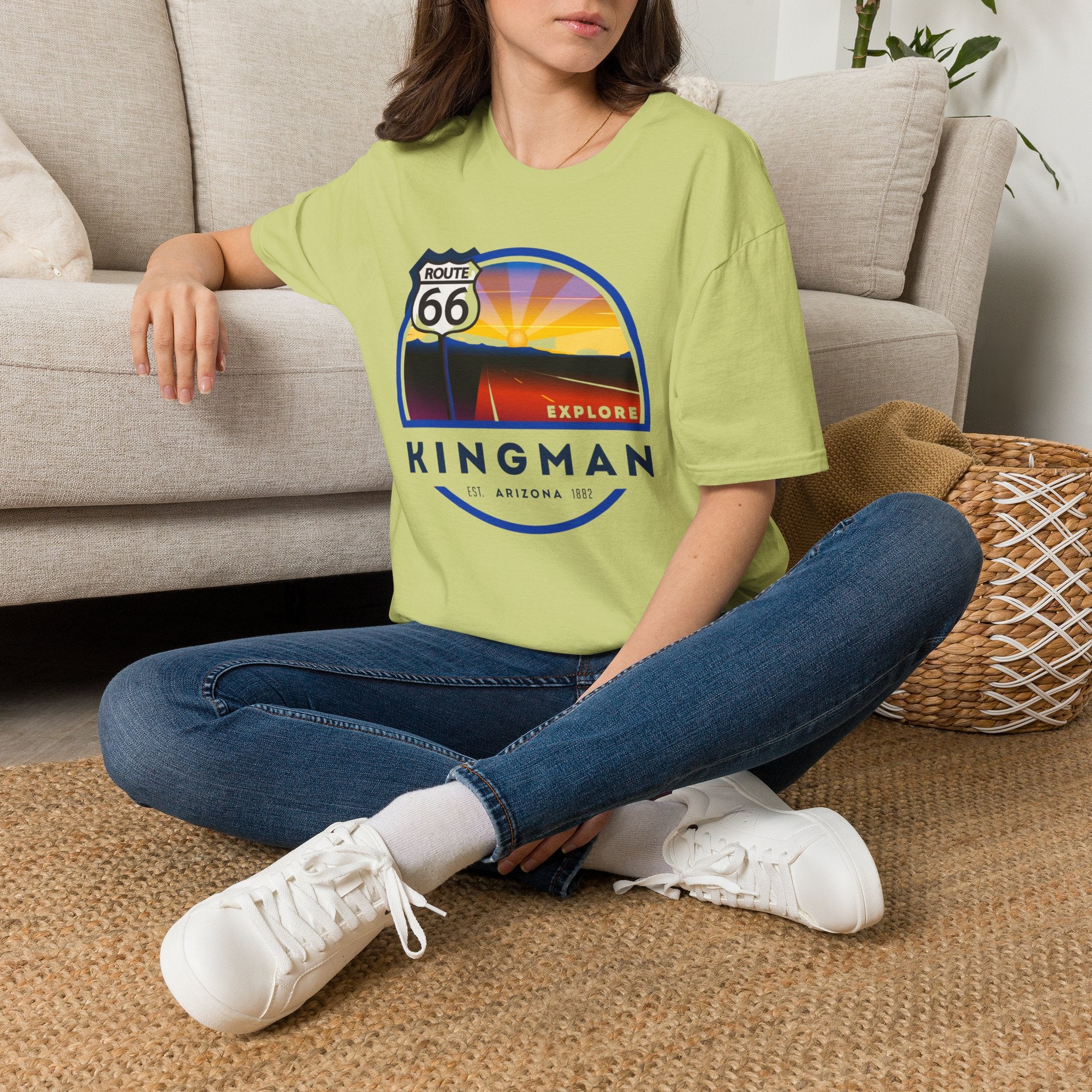 Route 66 Kingman Arizona T-Shirt — Vintage Sunset Explore Graphic Tee