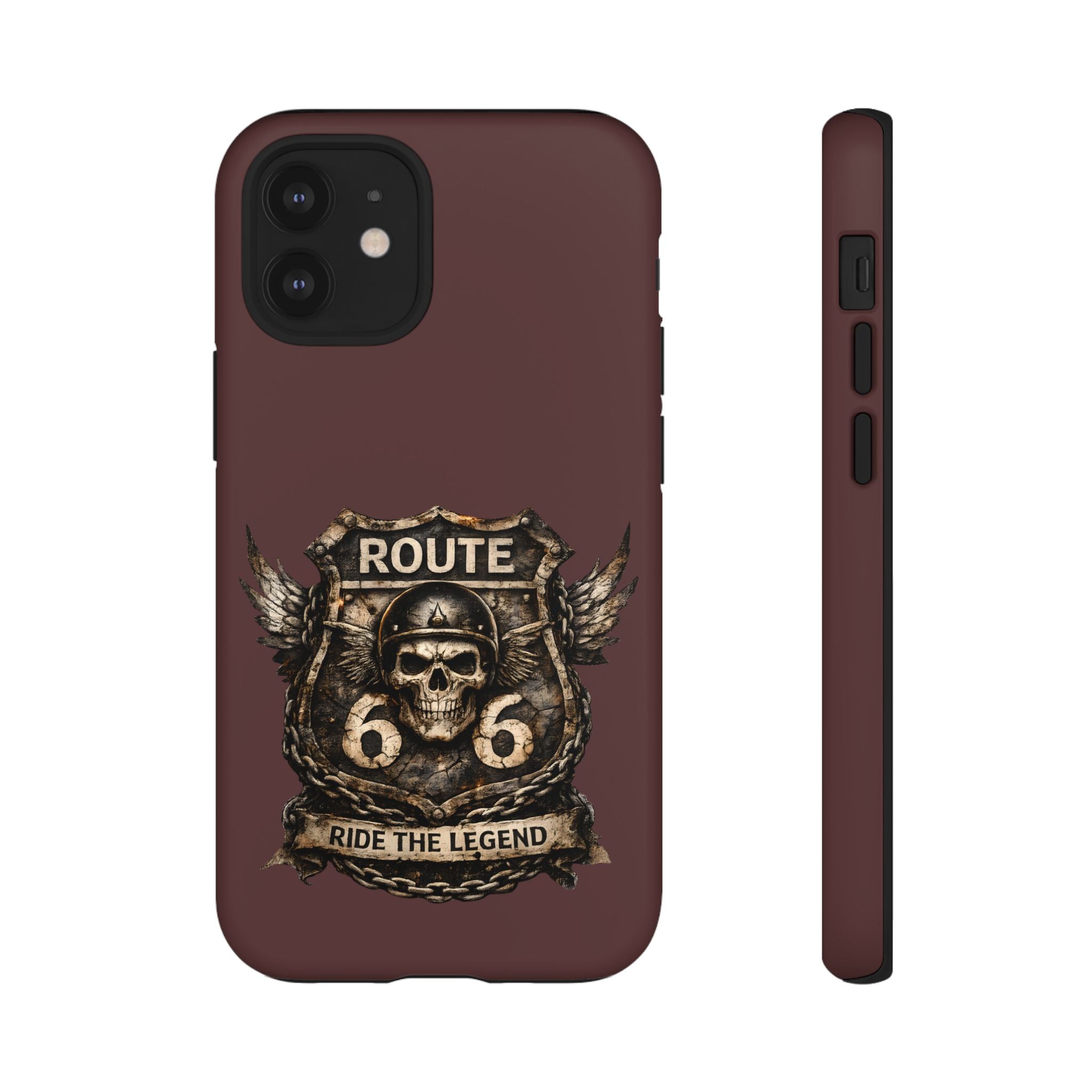 Route 66 Skull Helmet phone case | Motorcycle emblem, Ride the Legend