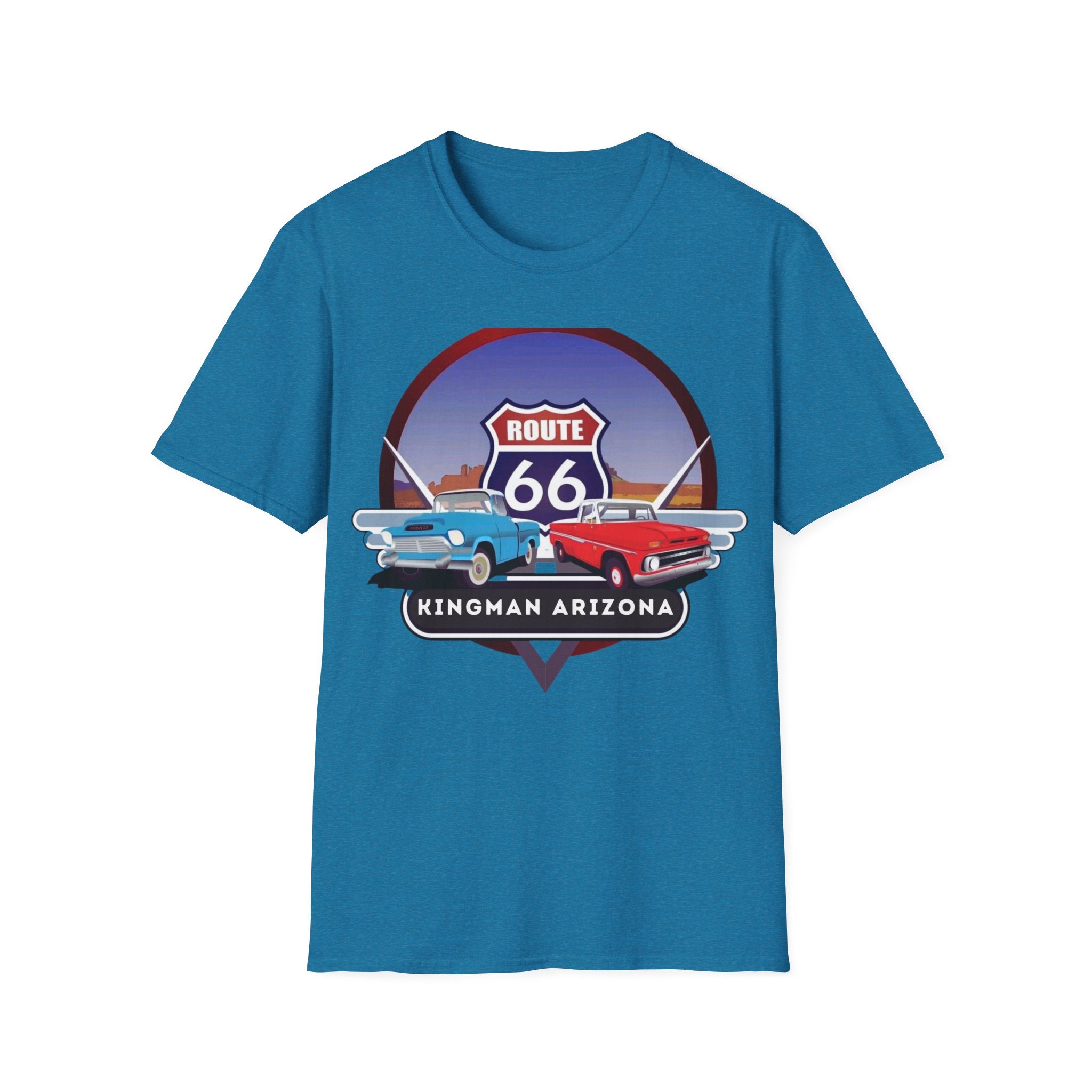 Route 66 Kingman Arizona Softstyle T-Shirt, Vintage Tee, Retro Shirt, Unisex Top, Gift for Travelers