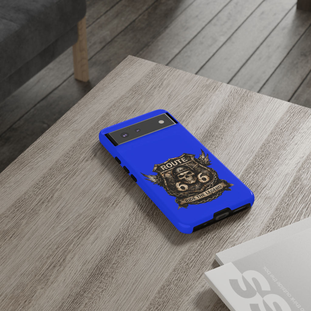 Route 66 Skull Helmet phone case | Motorcycle emblem, Ride the Legend