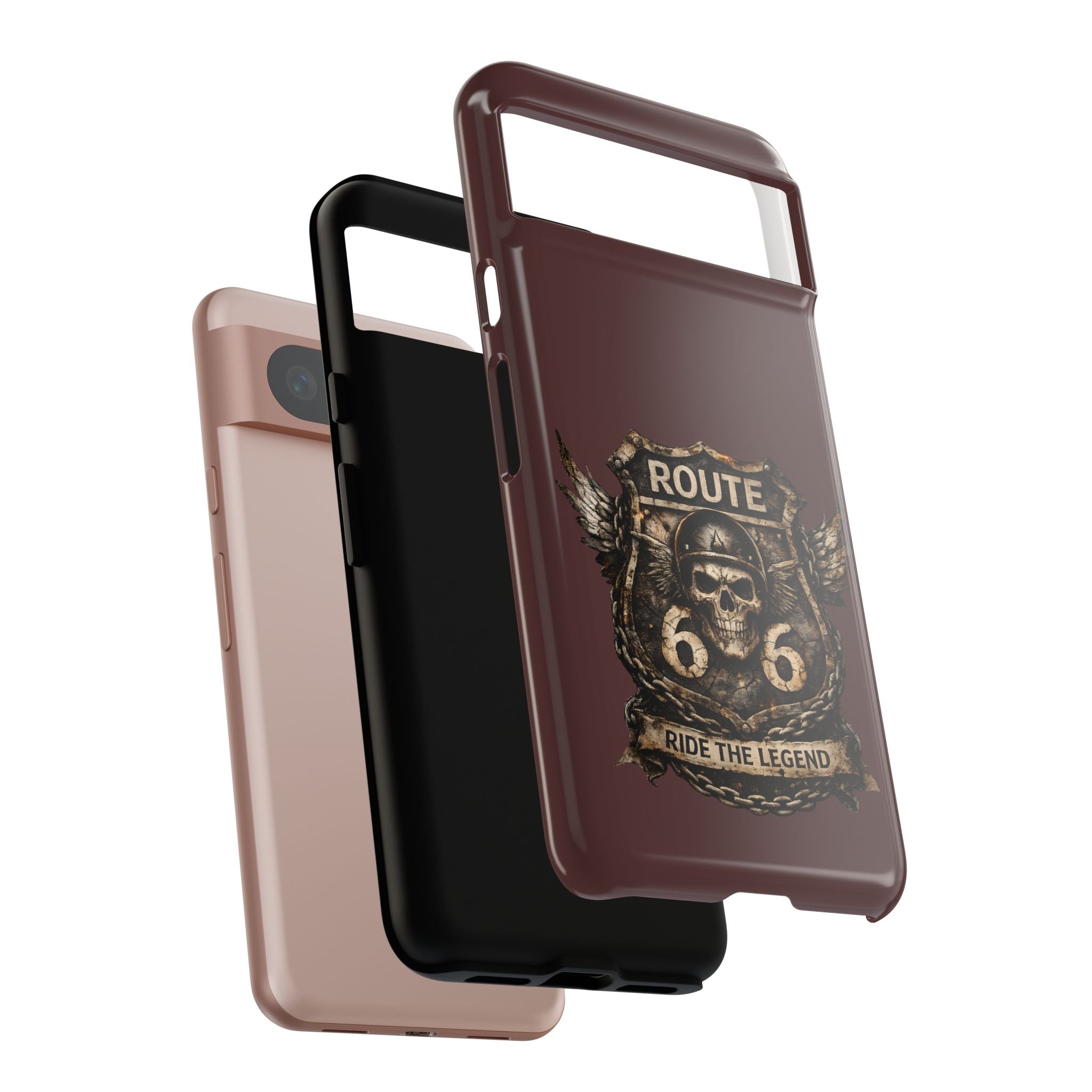 Route 66 Skull Helmet phone case | Motorcycle emblem, Ride the Legend