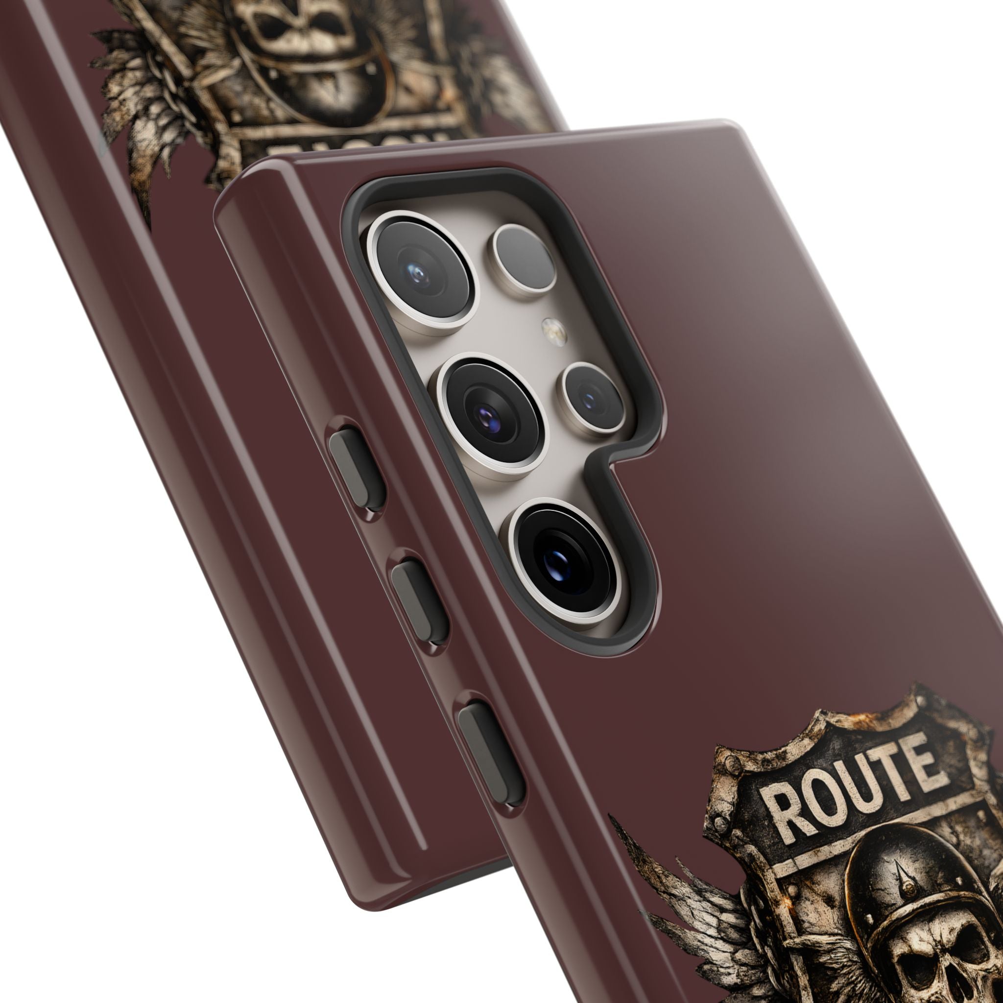 Route 66 Skull Helmet phone case | Motorcycle emblem, Ride the Legend