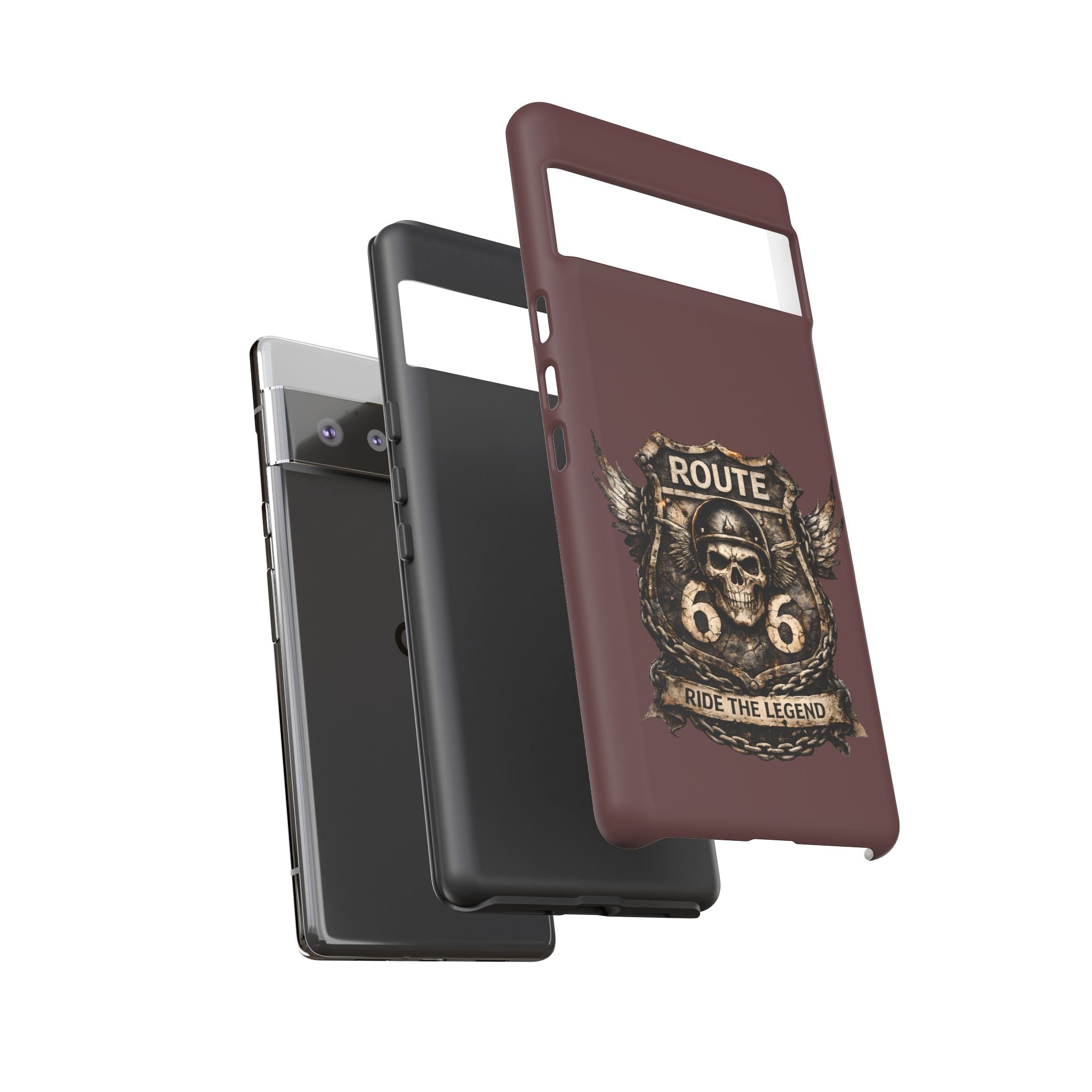 Route 66 Skull Helmet phone case | Motorcycle emblem, Ride the Legend