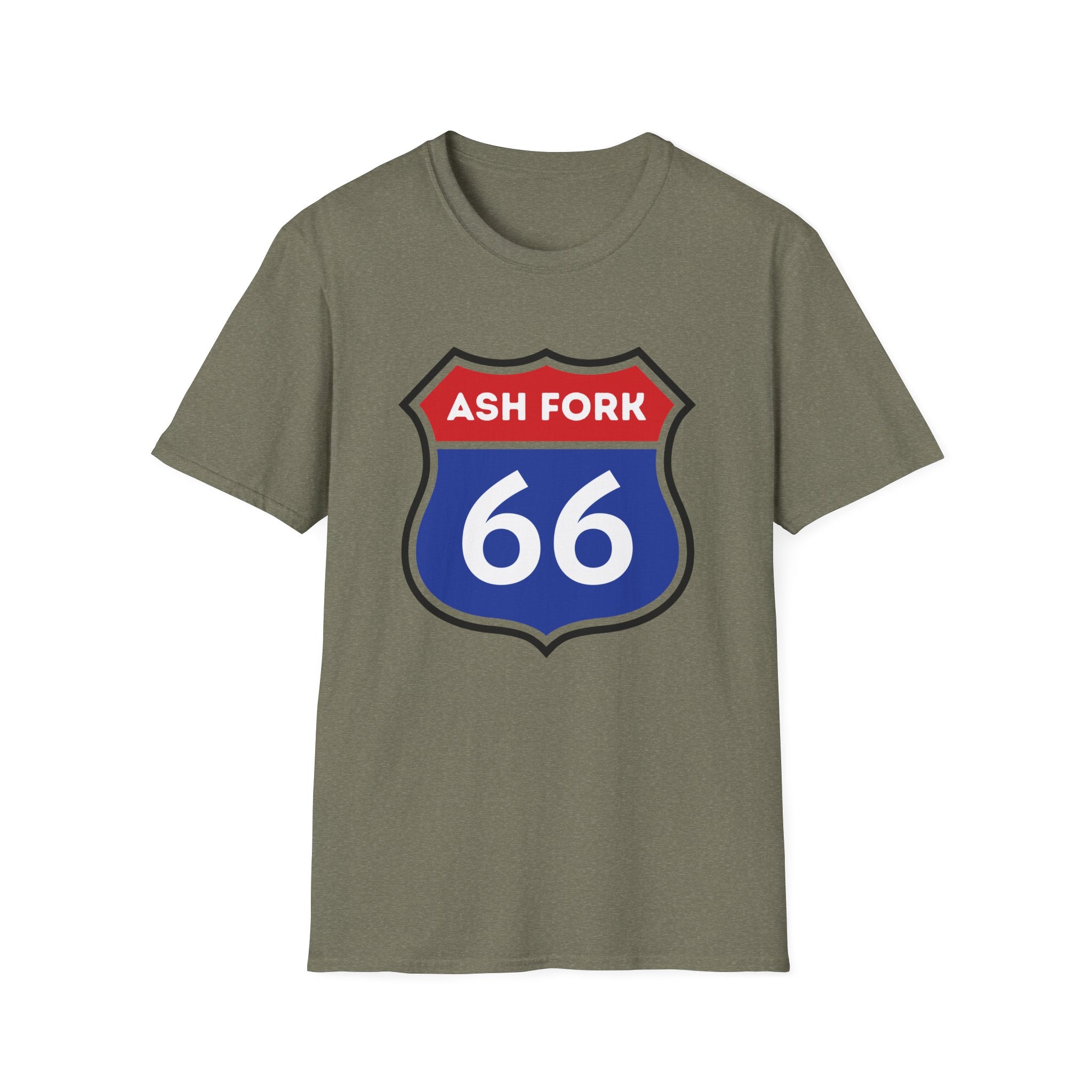Ash Fork 66 Shield T-Shirt | Route 66 Arizona Road Sign Tee