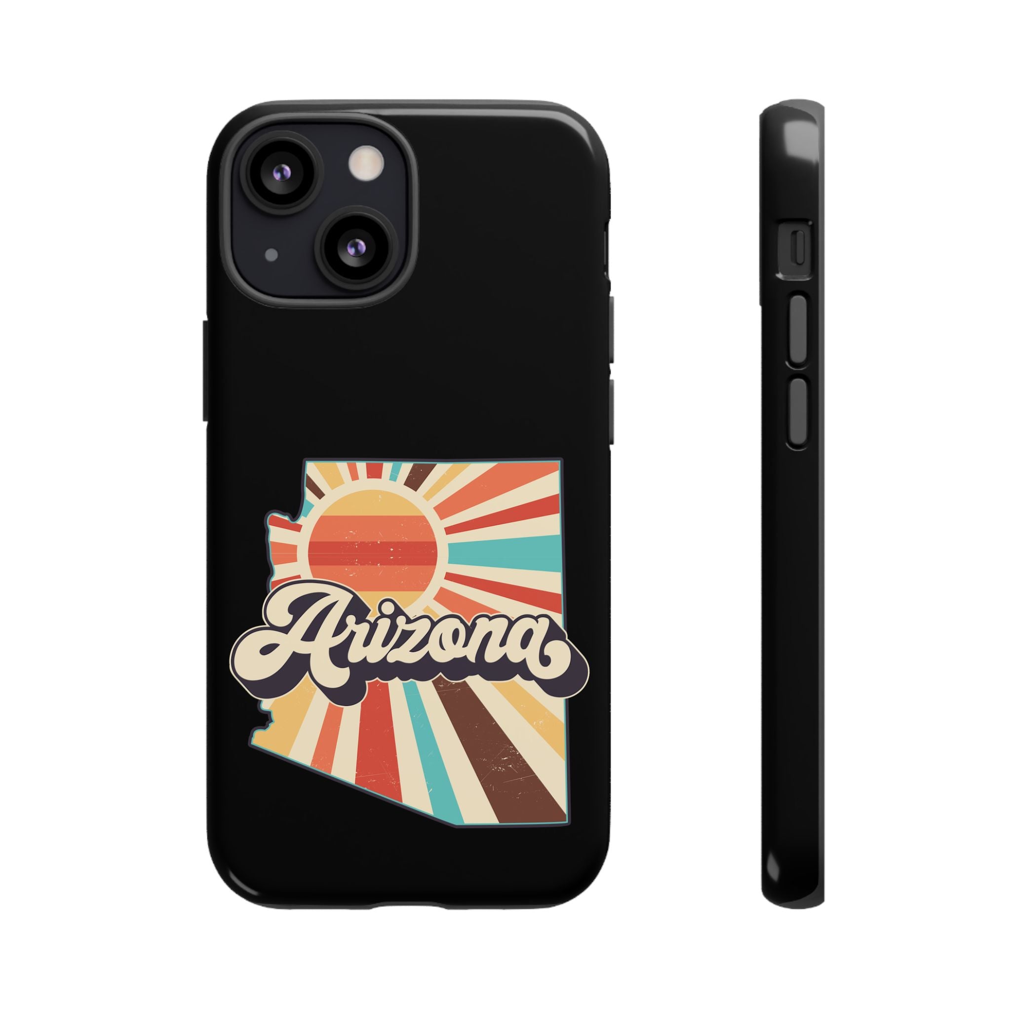 Arizona State Outline Retro Sunset Phone Case | AZ Tough Case