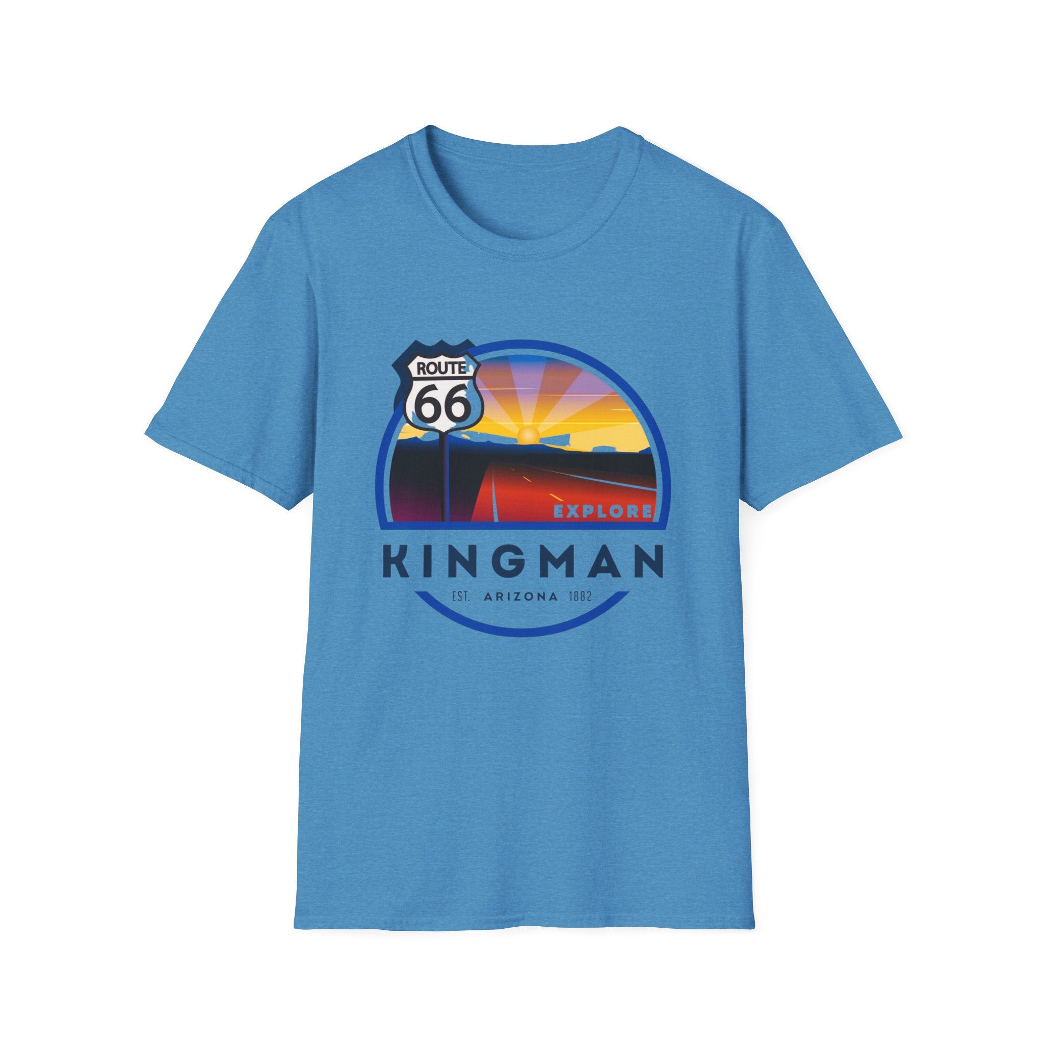 Route 66 City of Kingman Arizona Softstyle T-Shirt, Men Women Unisex Tee, Travel Souvenir Shirt, Vintage Road Trip Graphic Top, Retro