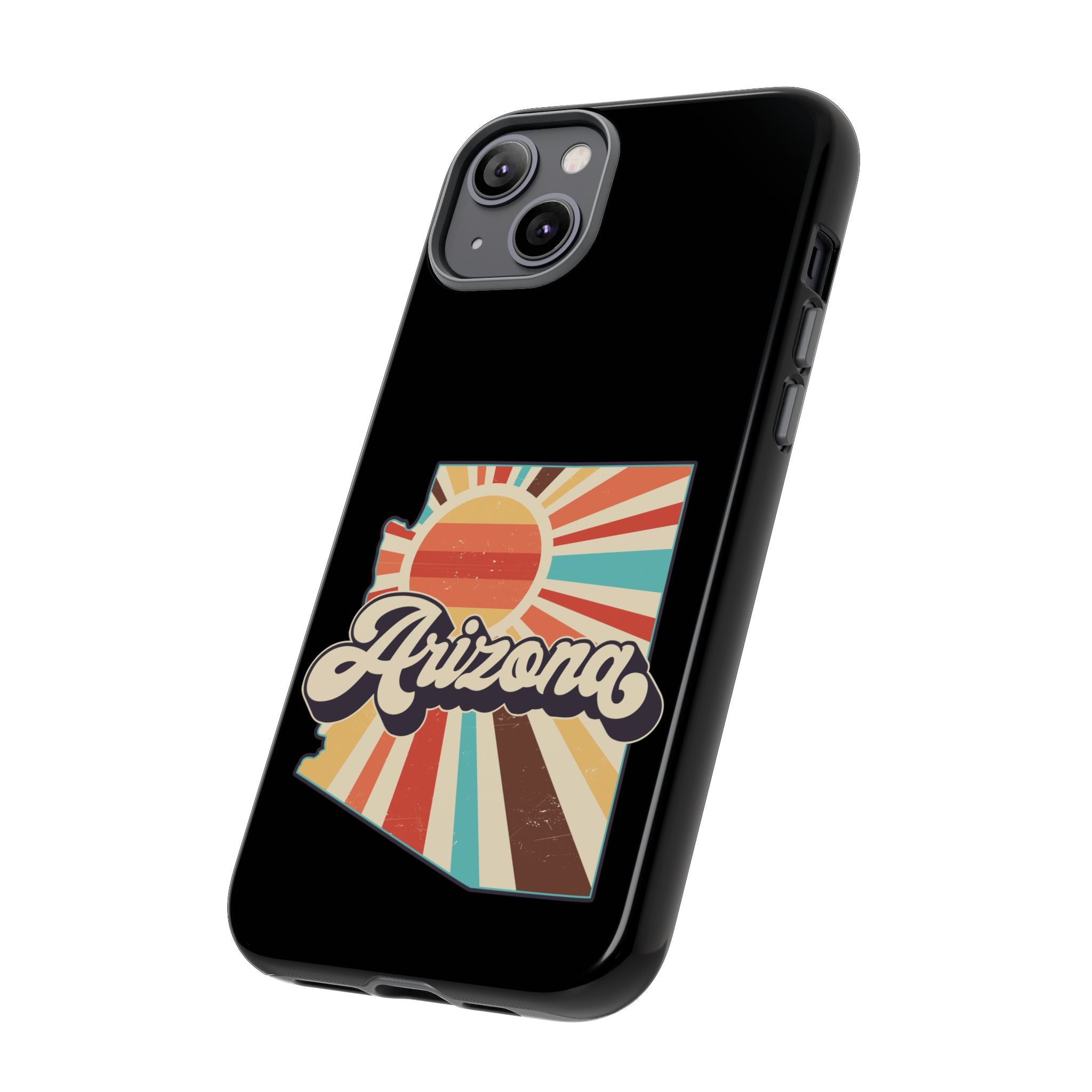 Arizona State Outline Retro Sunset Phone Case | AZ Tough Case