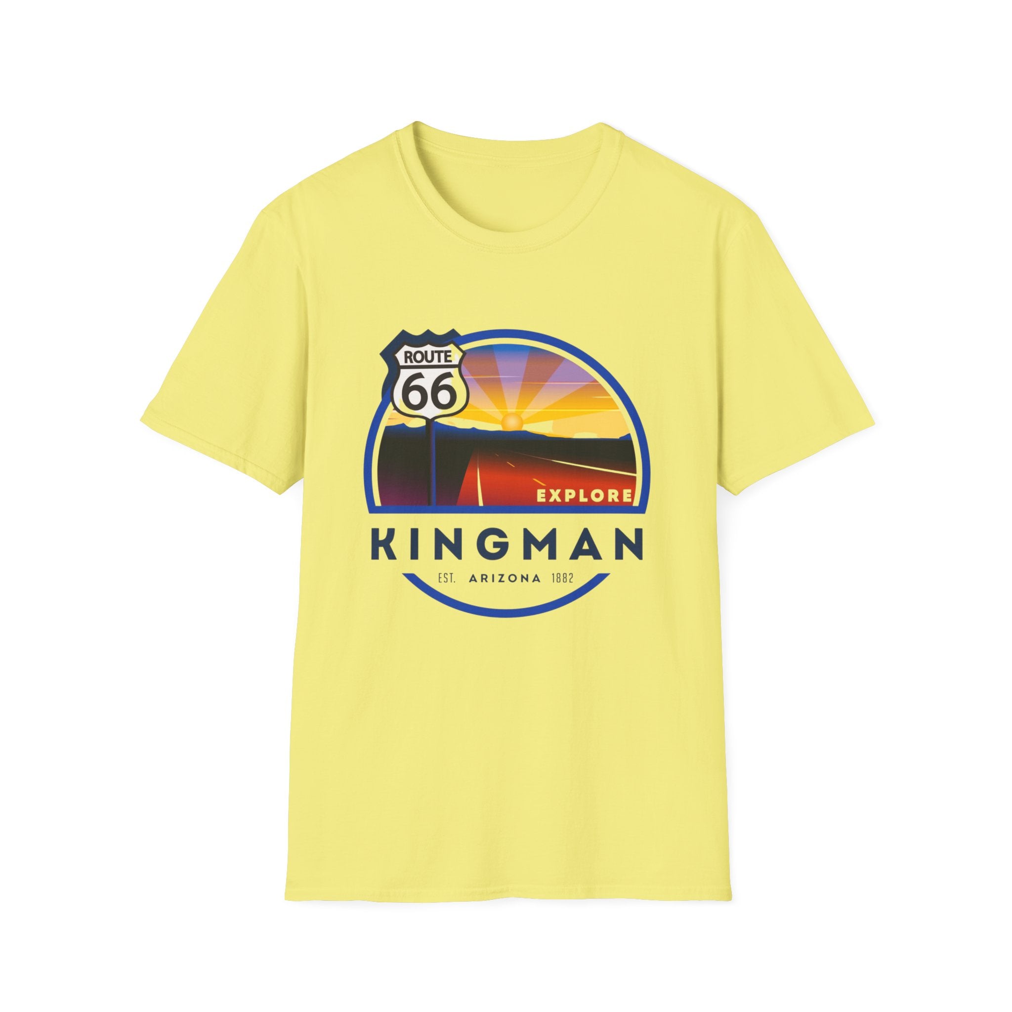Route 66 City of Kingman Arizona Softstyle T-Shirt, Men Women Unisex Tee, Travel Souvenir Shirt, Vintage Road Trip Graphic Top, Retro
