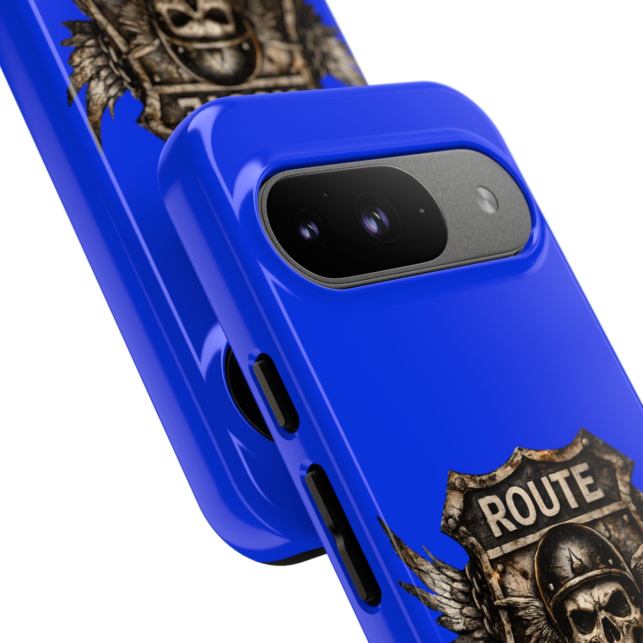 Route 66 Skull Helmet phone case | Motorcycle emblem, Ride the Legend