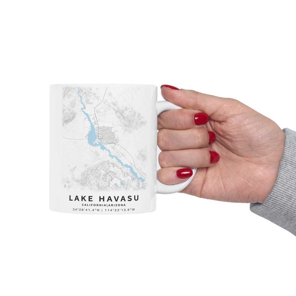 Lake Havasu Map Mug | Ceramic 11oz or 15oz, Lake Map Coffee Cup