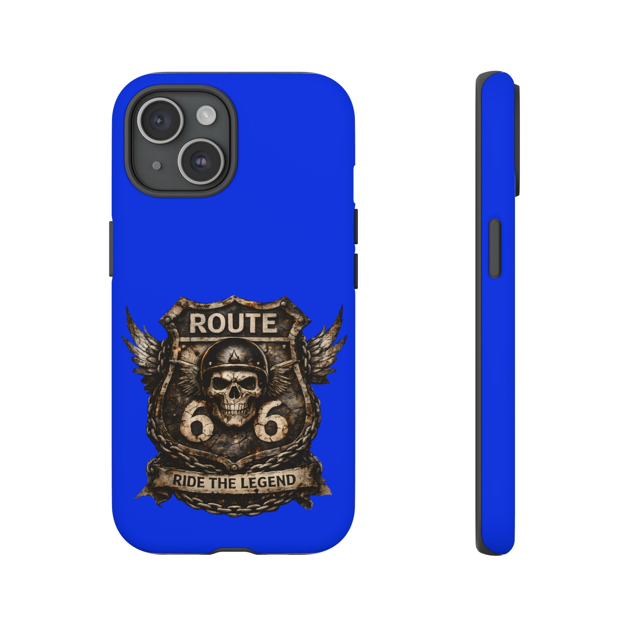 Route 66 Skull Helmet phone case | Motorcycle emblem, Ride the Legend