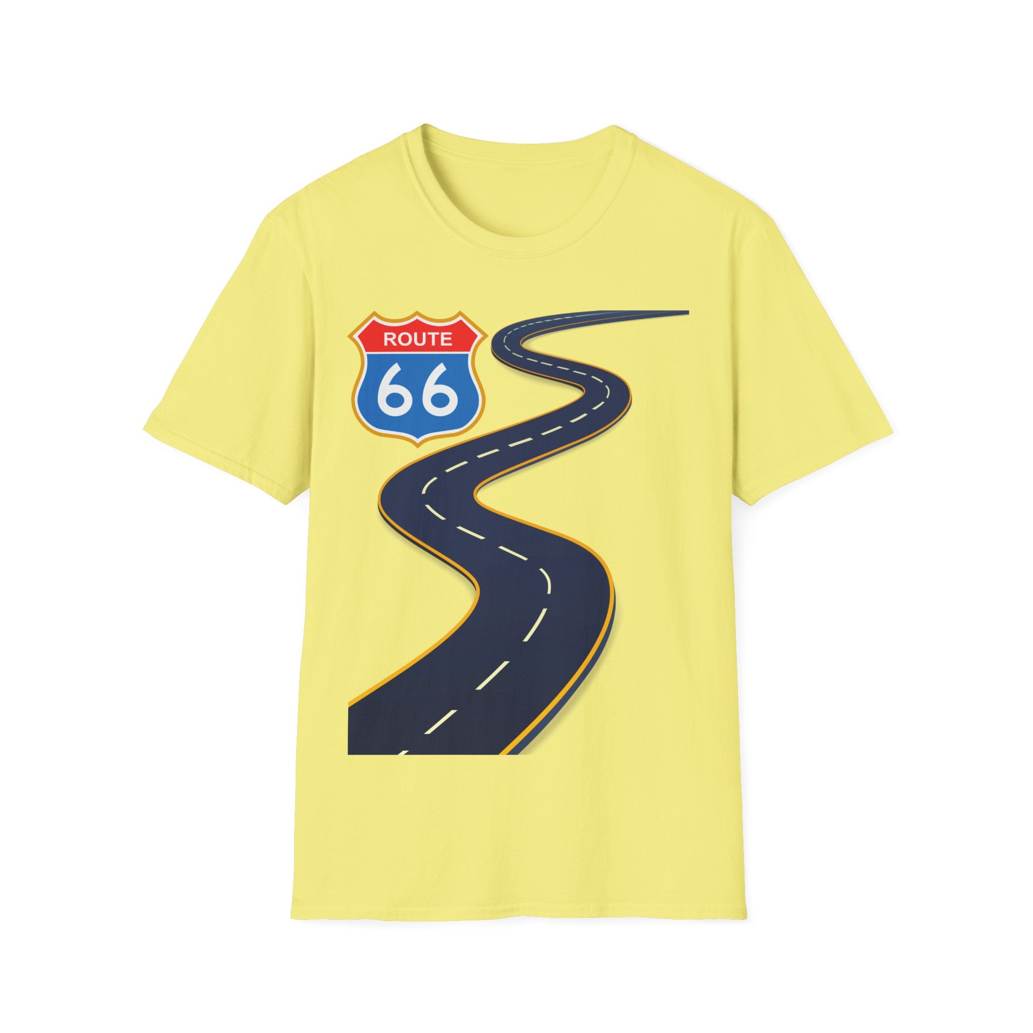 Route 66 Mens and Womans Softstyle T-Shirt, Retro Road Trip Tee, Vintage Highway Shirt, Travel Adventure Top, Unisex Graphic Tee