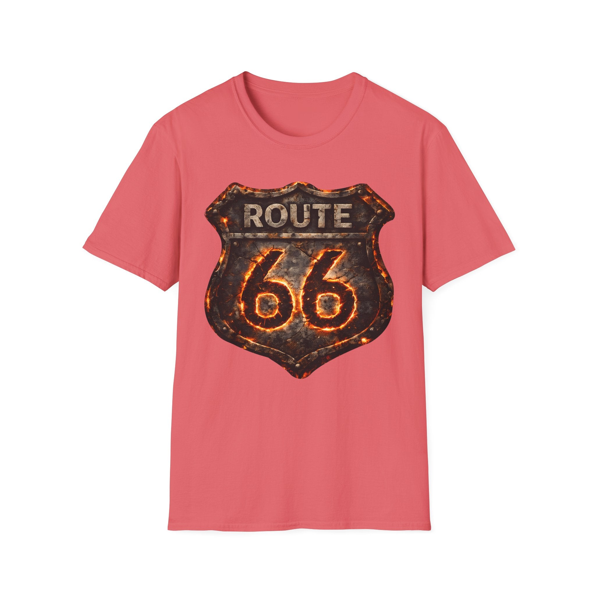Vintage Route 66 Shield T-Shirt | Retro Road Trip Sign