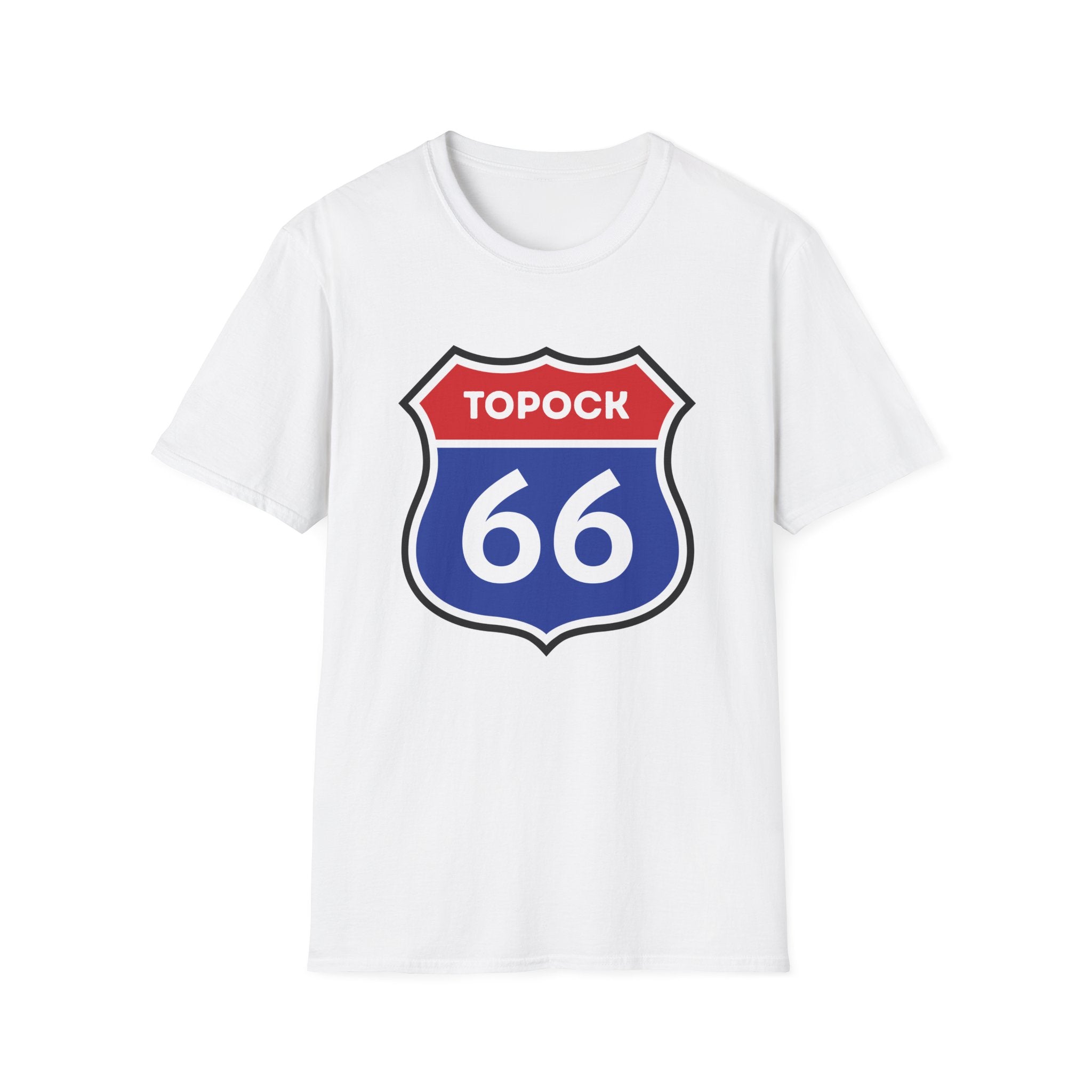 Topock 66 Shield Road Sign T-Shirt | Route 66 Arizona Travel Tee