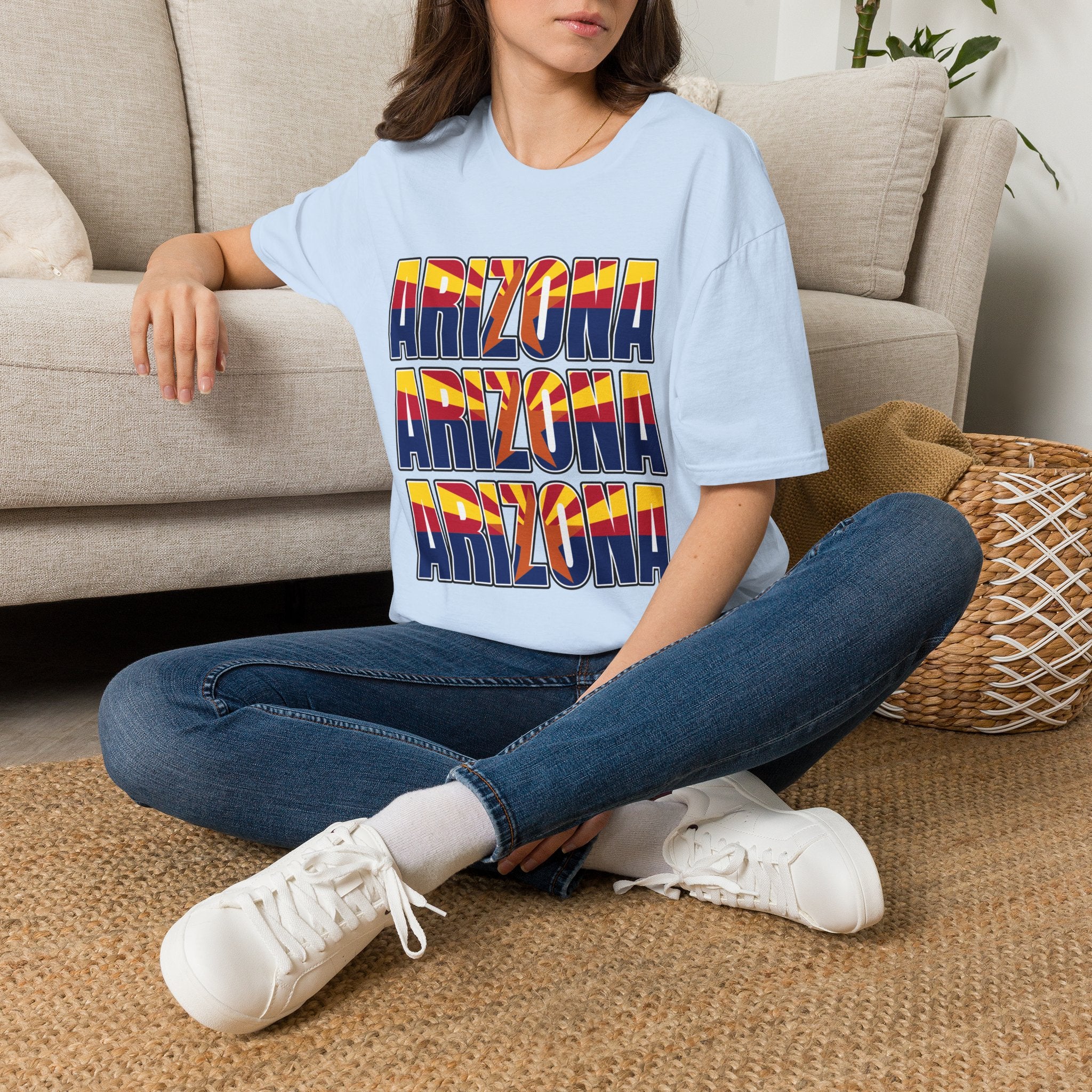 Arizona Retro Logo T‑Shirt — Vintage Sunset State Pride Tee